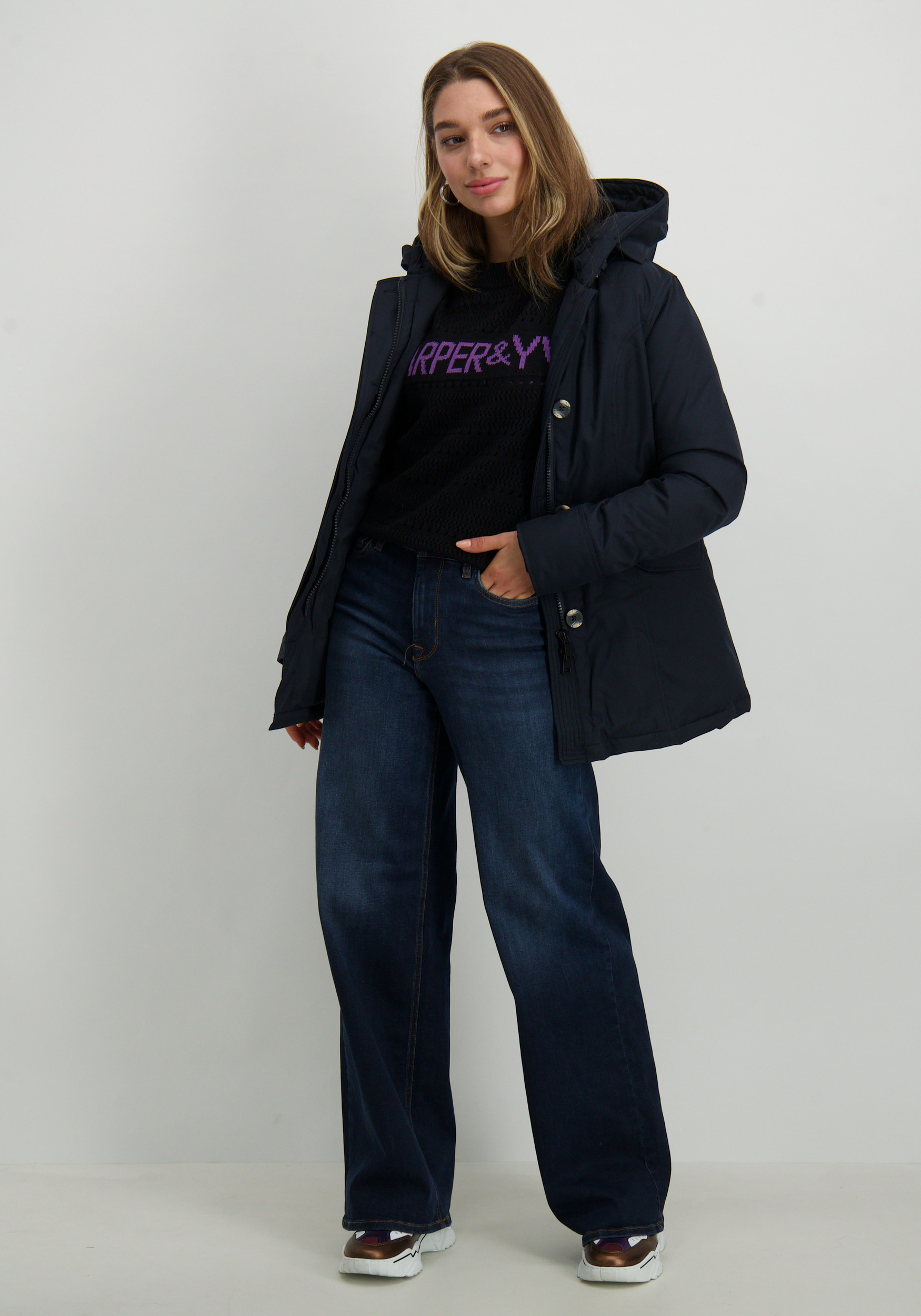 AIRFORCE Winterjas 2 pocket parka HRW0434 Donker blauw