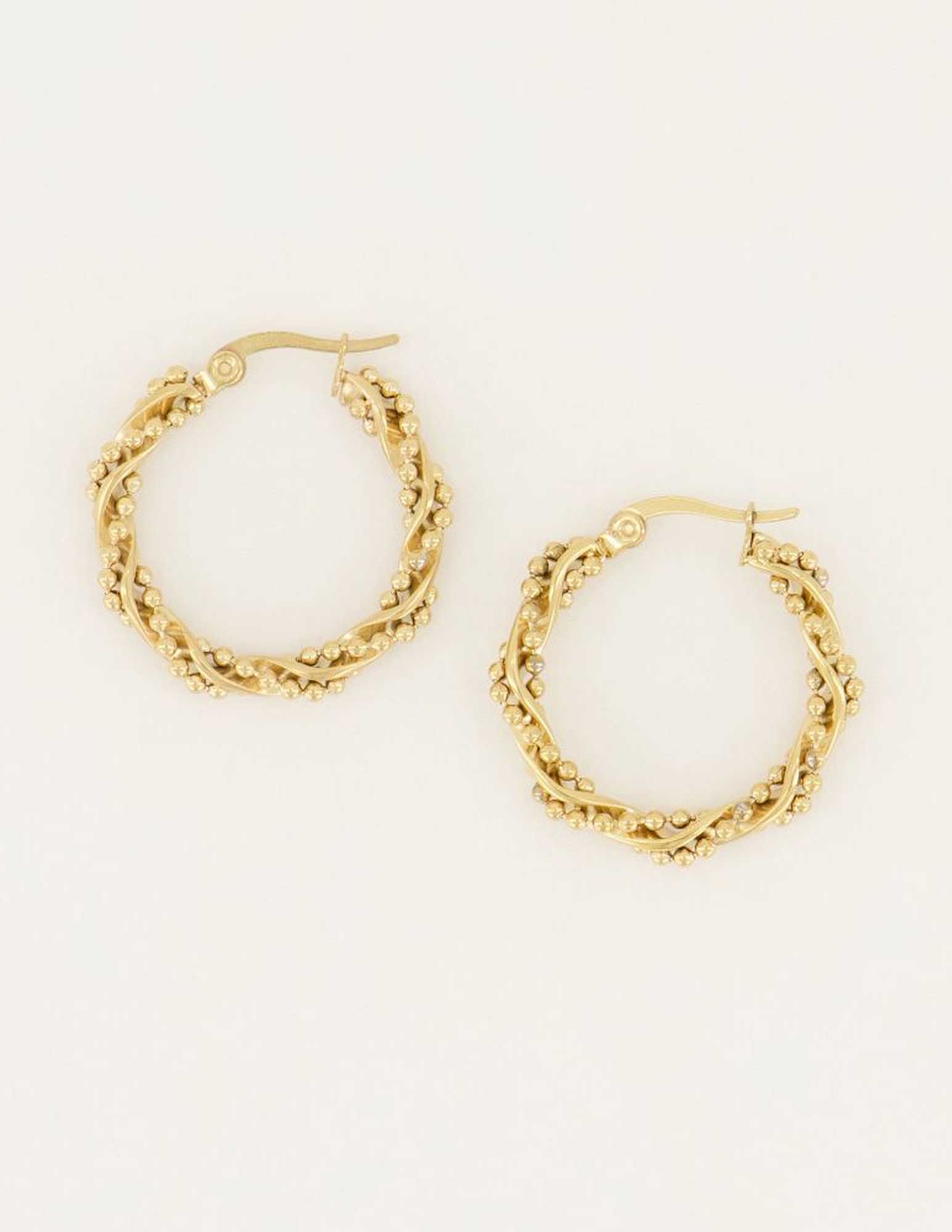 My Jewellery Oorringen met bolletjes MJ05231 Goud