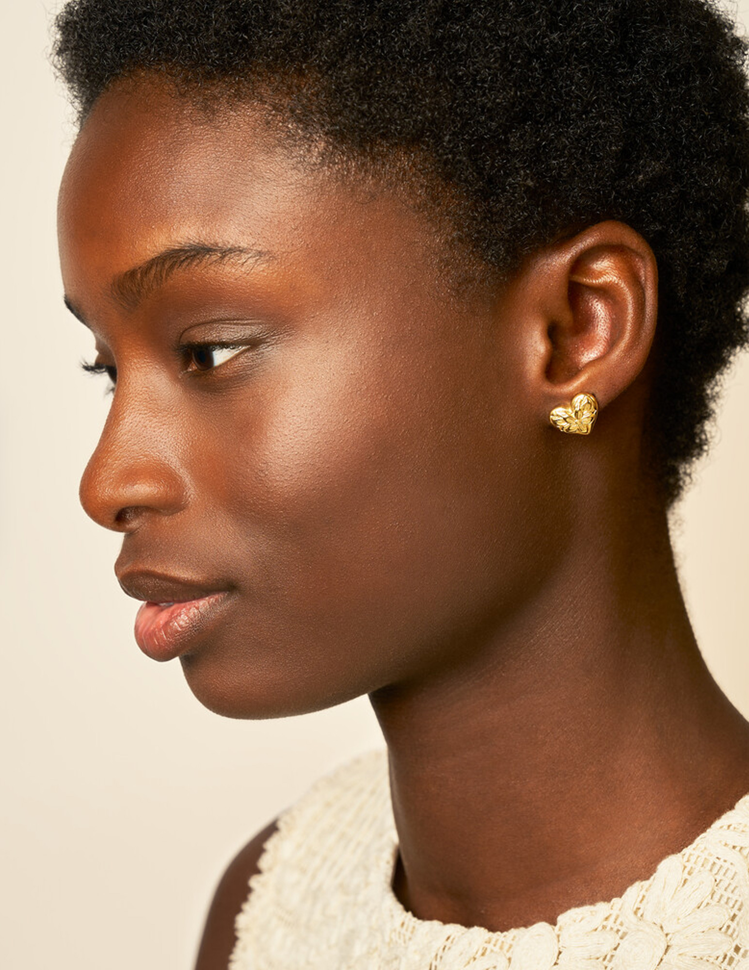 My Jewellery Botanical studs bloemen hart groot MJ13864 Goud