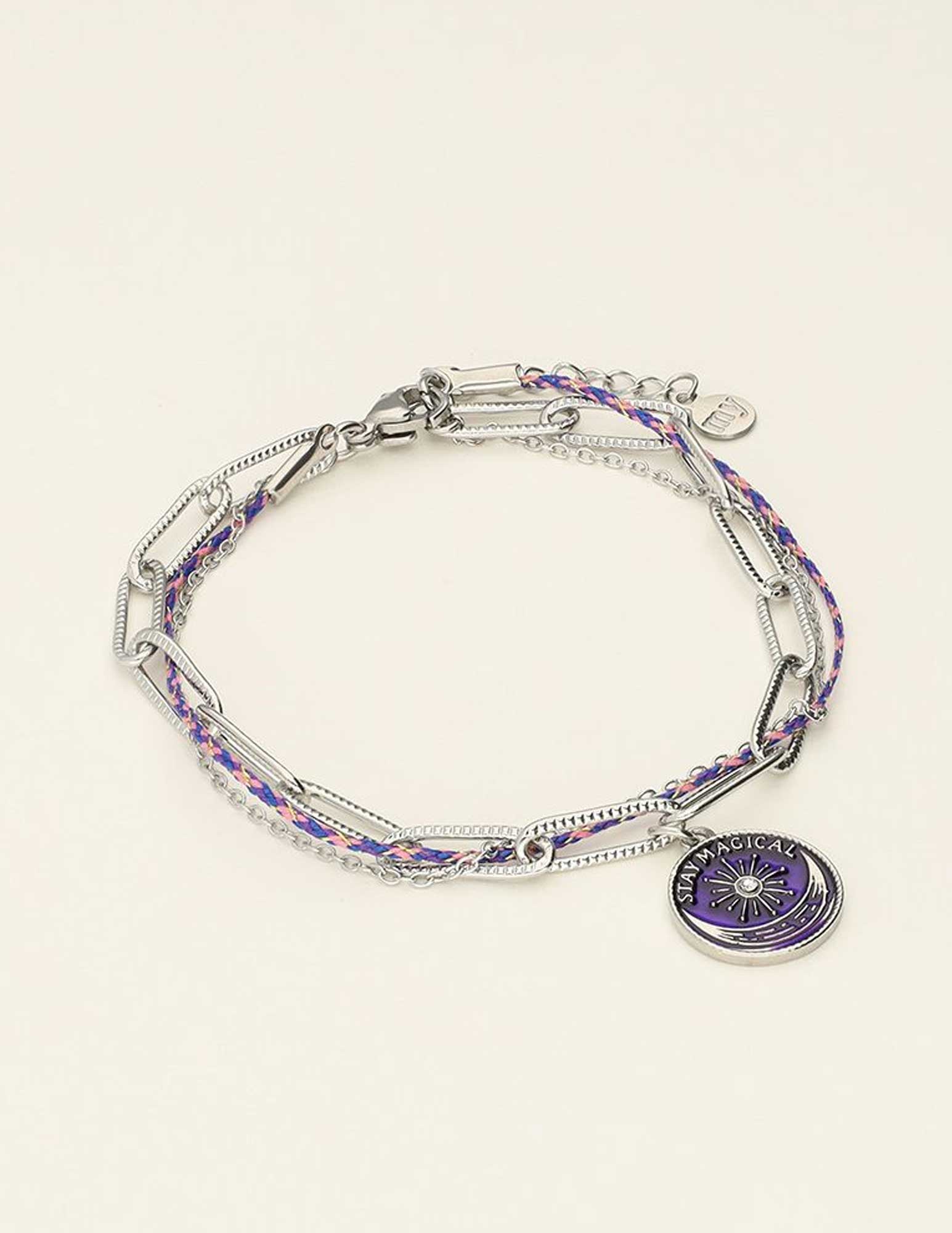 My Jewellery Mystic armband stay magical blauw MJ09452 Zilver