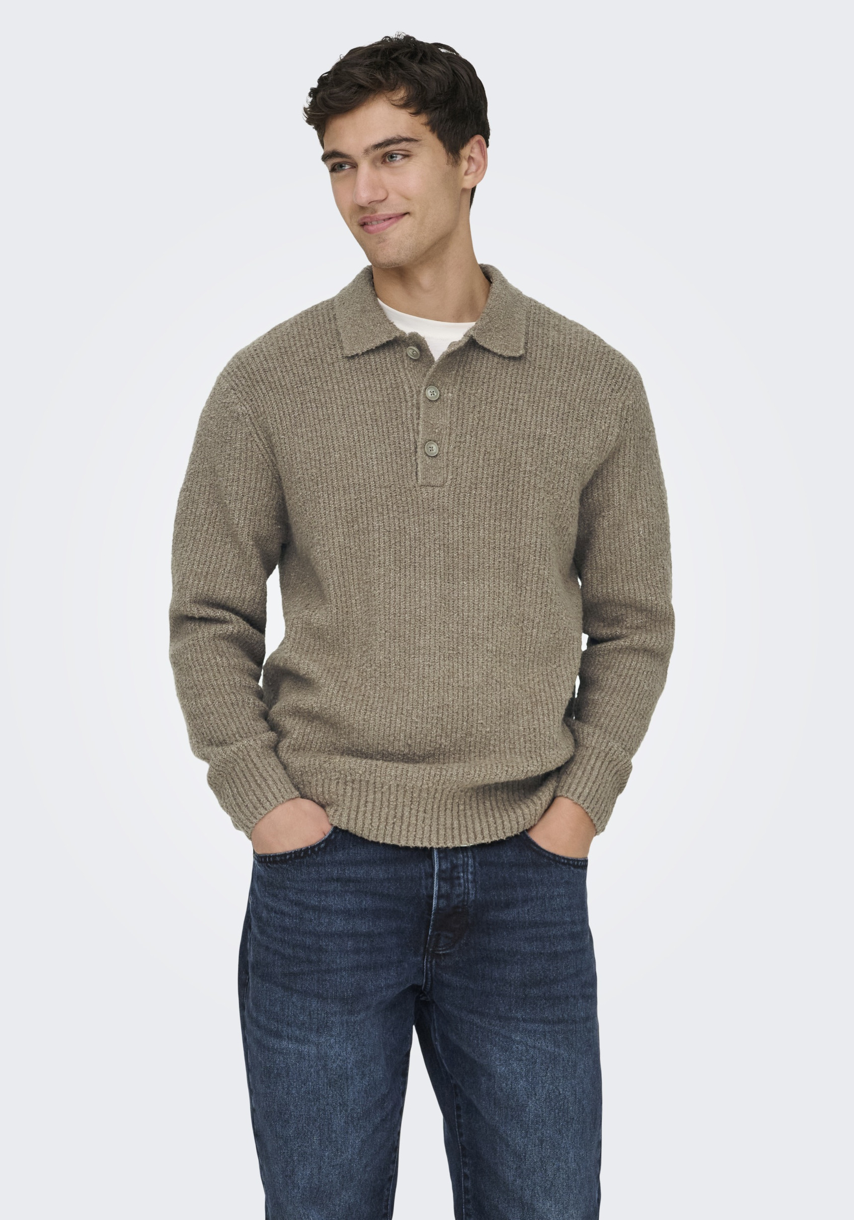 ONLY & SONS Trui Dale 22033324 Bruin