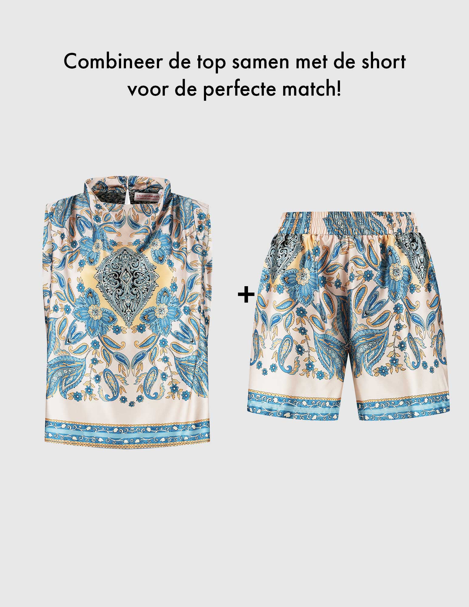 Amaya Amsterdam Short Nori Licht blauw