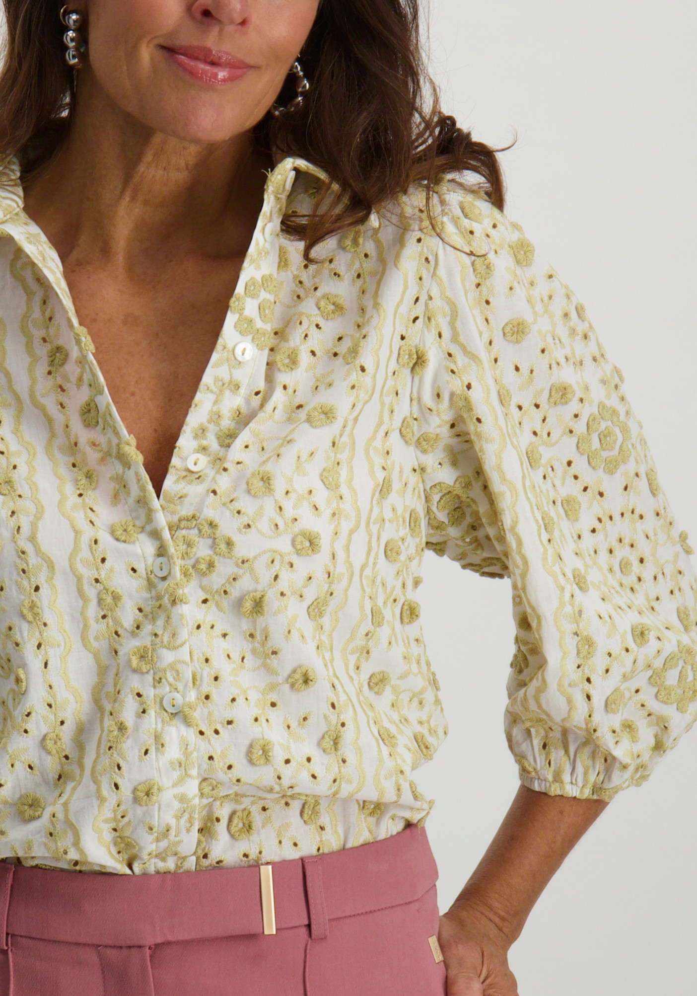 Aaiko BV Blouse LIEN 2 TONE CO 530 Beige