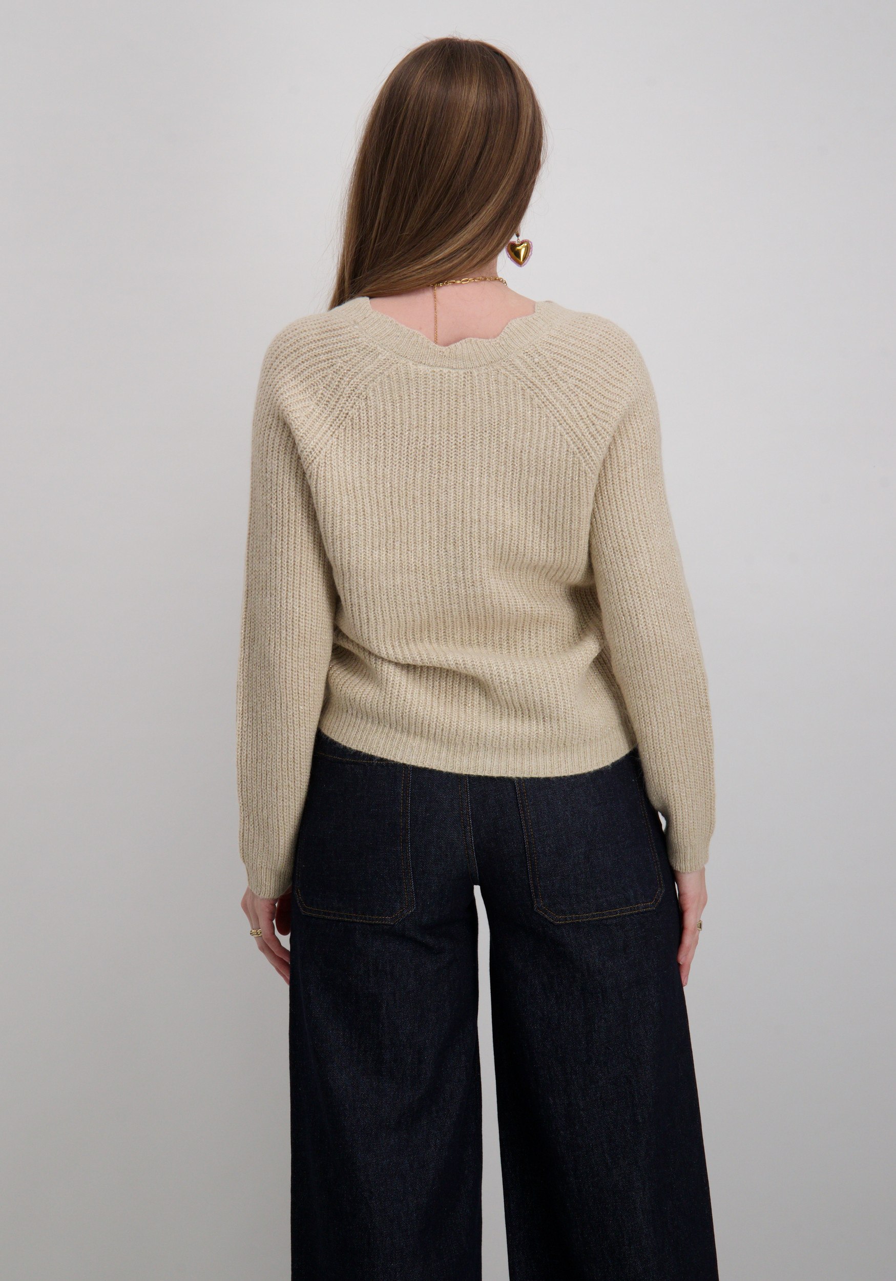 Vila Vest Cutie glitter 14098048 Beige