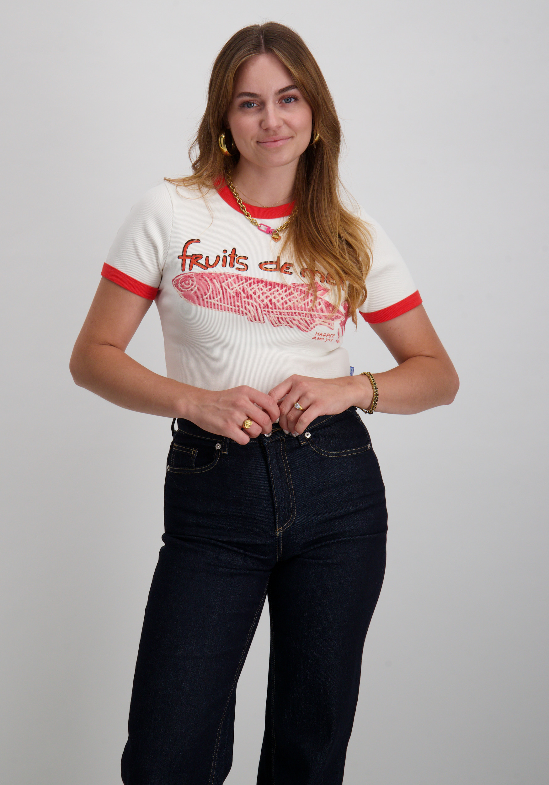 Harper & Yve Top Fruitsdemer HS25Y309 Ecru