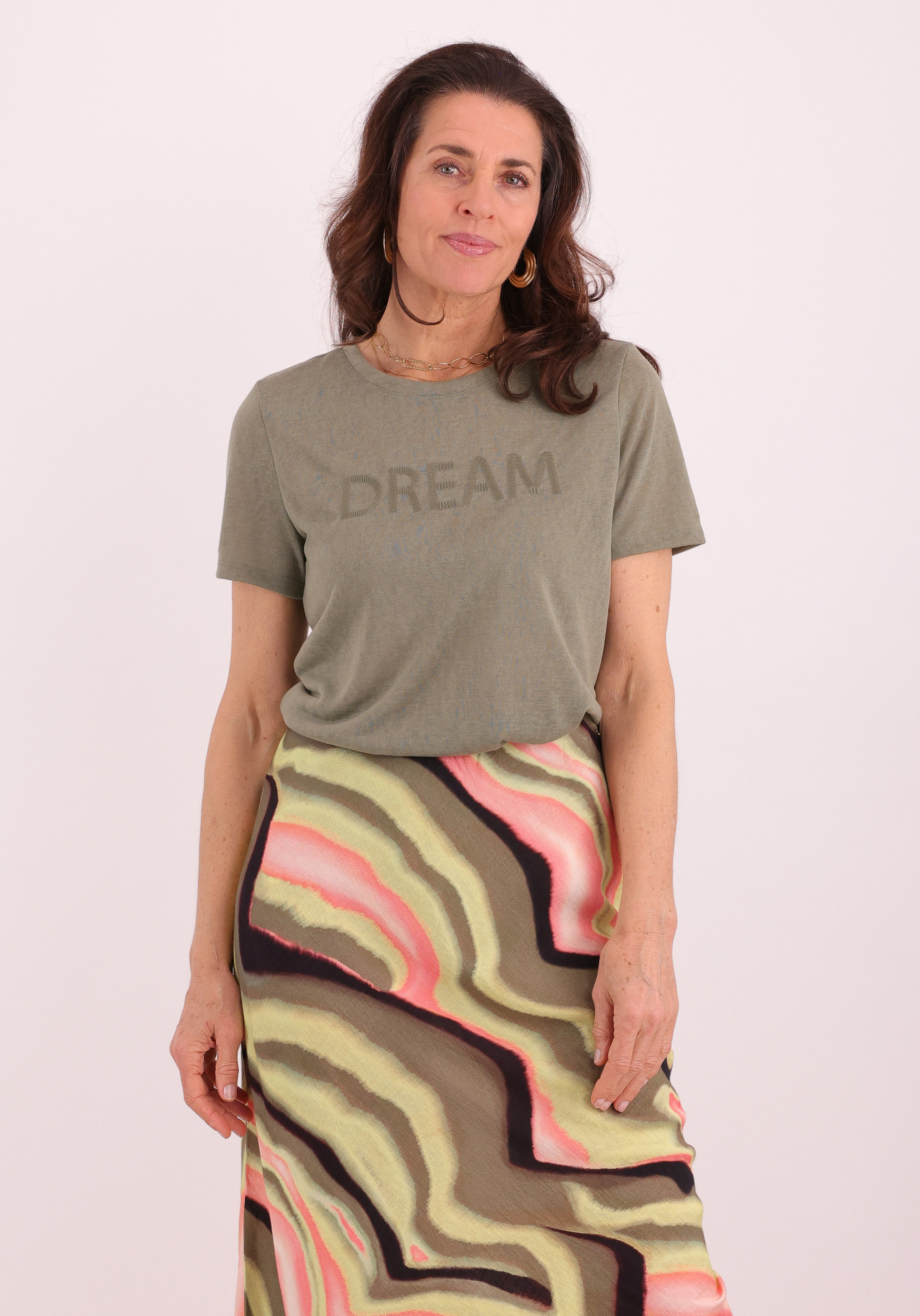 Geisha T-shirt Dream 62097-41 Midden groen