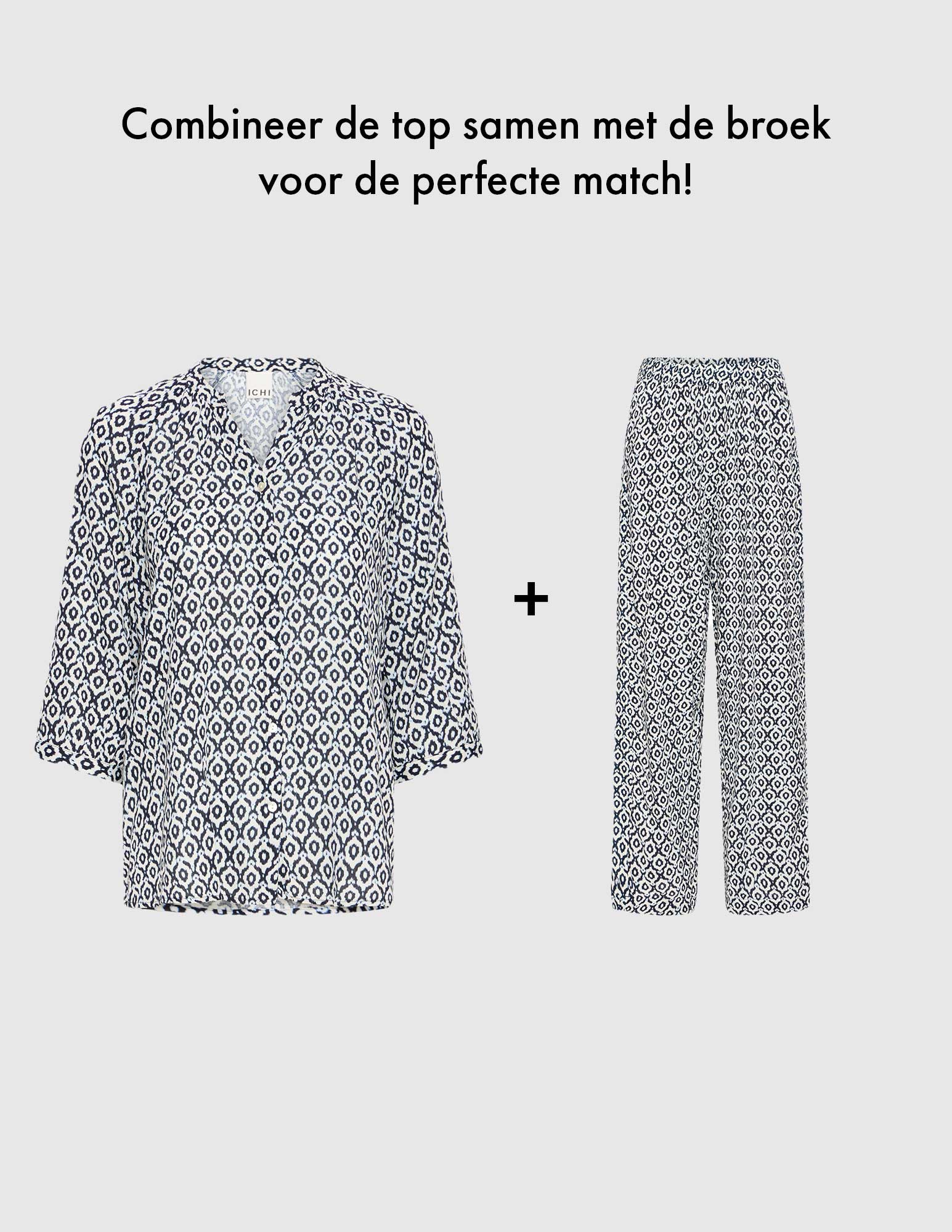 Ichi Broek Marrakech 20123005 LONG Donker blauw