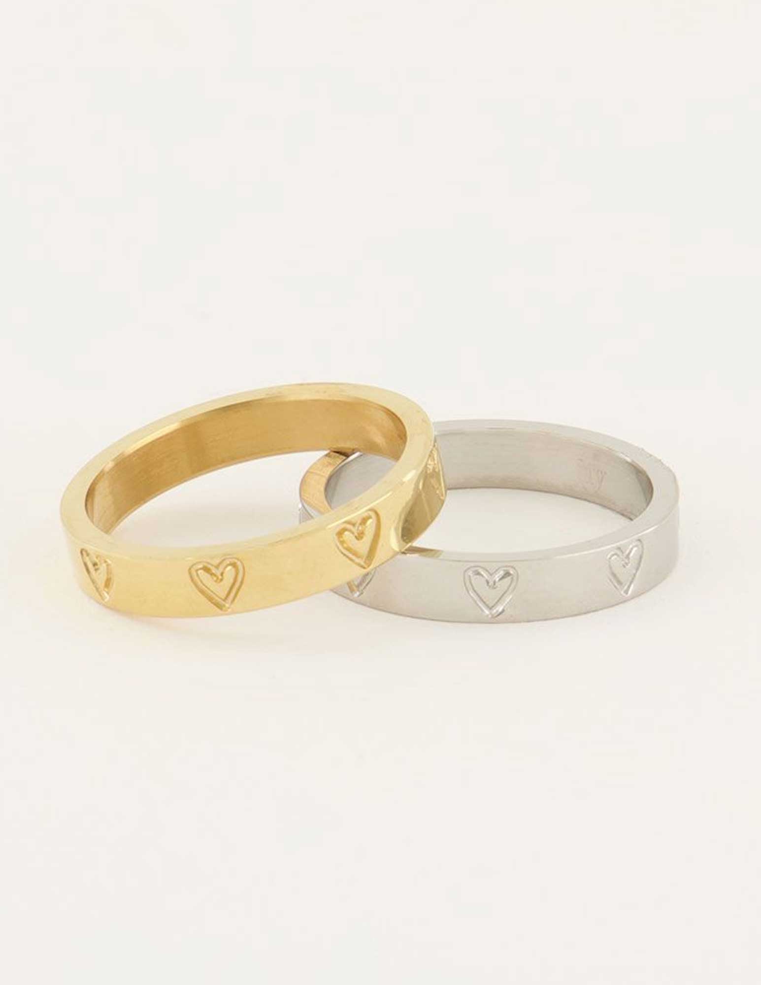 My Jewellery Ring Heart Engraved MJ06896 Goud