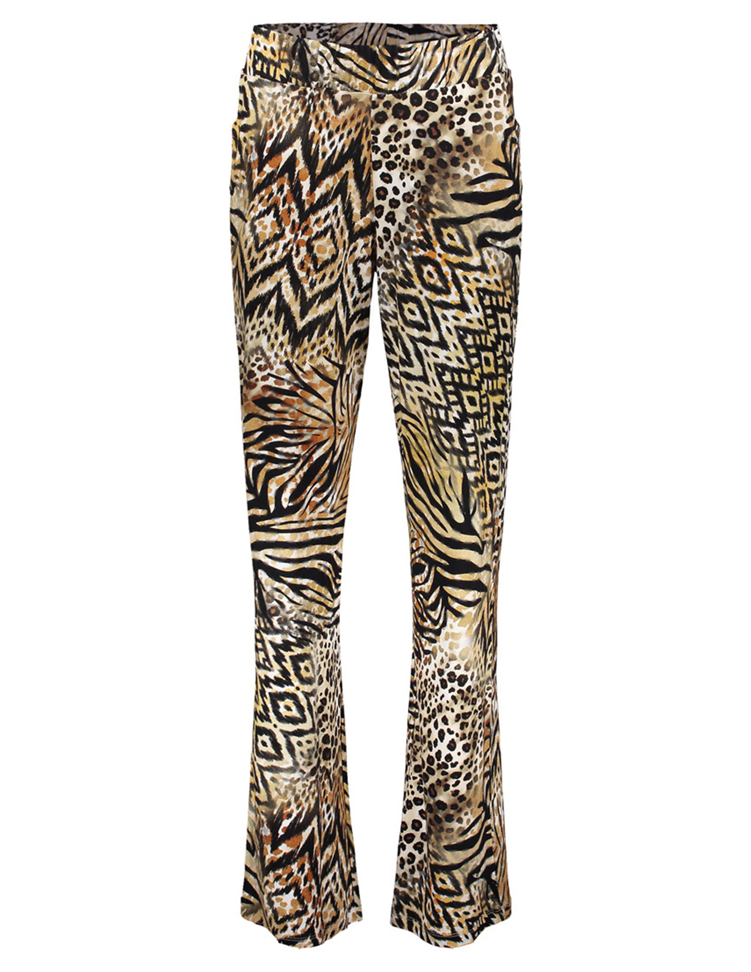 Geisha Broek all-over print 51426-60 BRITT Donker bruin