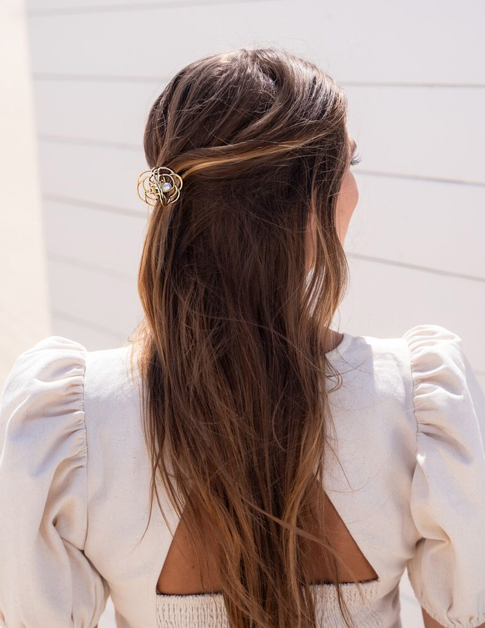 My Jewellery Haarclip roos met parel MJ11720 Goud