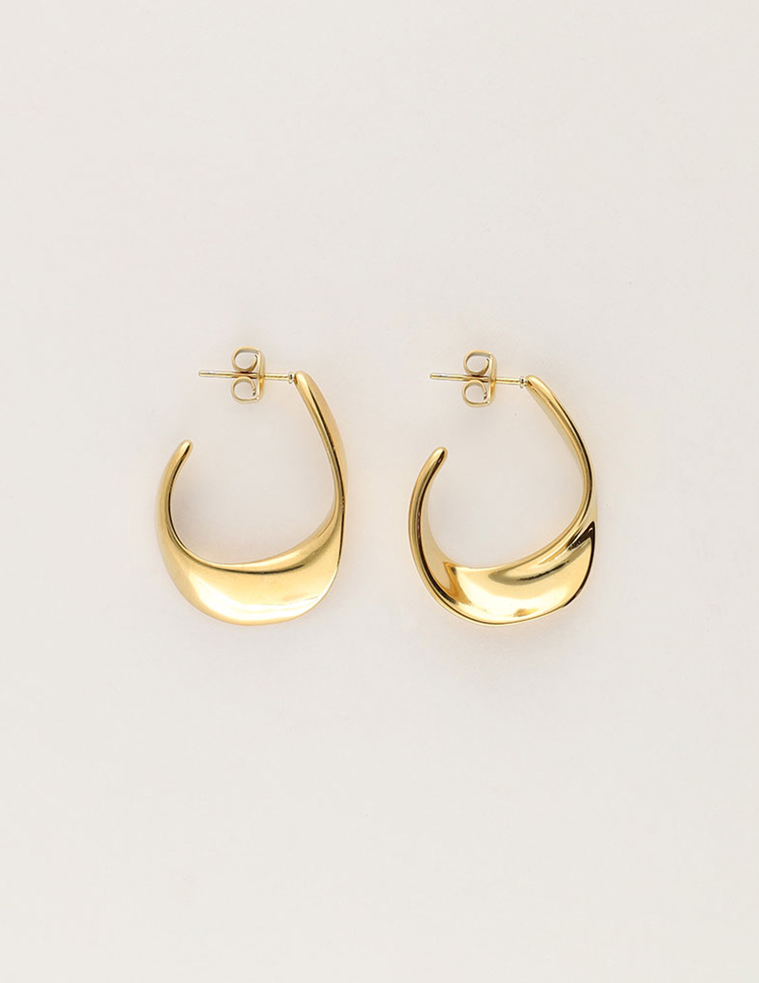 My Jewellery Bold oorringen open ovaal MJ12796 Goud