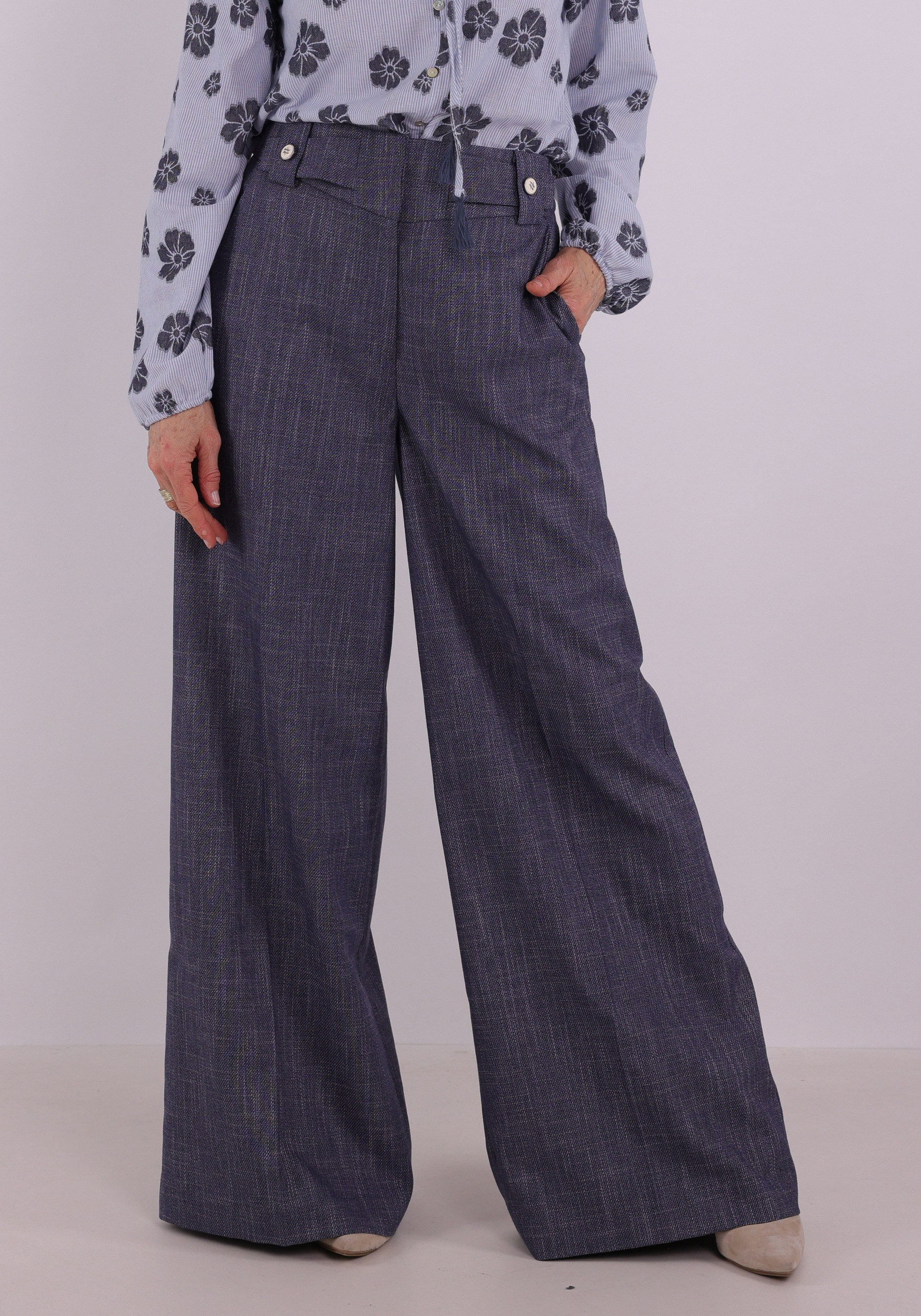 Aaiko BV Broek Nore Nore buttons denim Jeans blauw