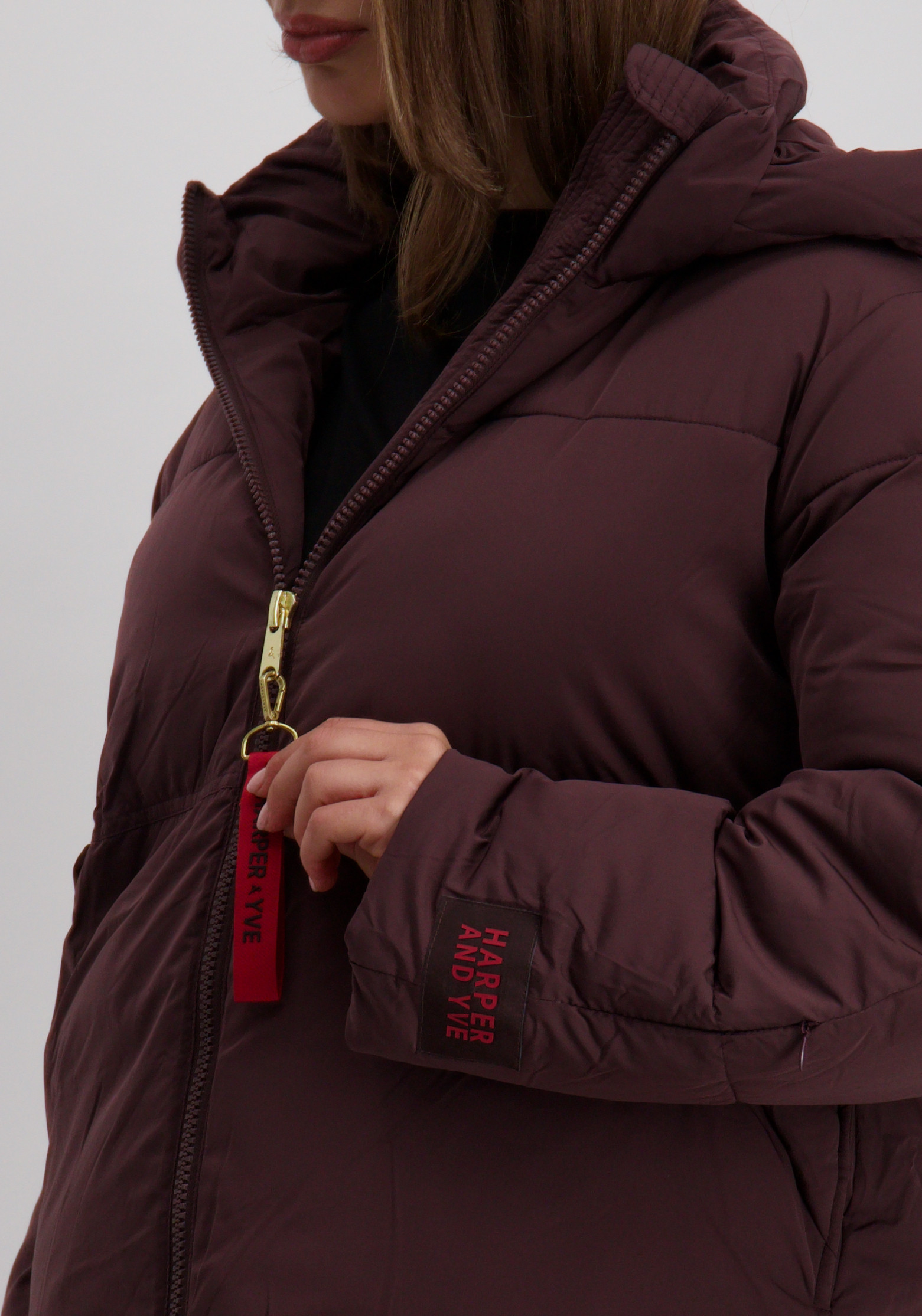 Harper & Yve Winterjas Karly AW25N211 Donker bruin