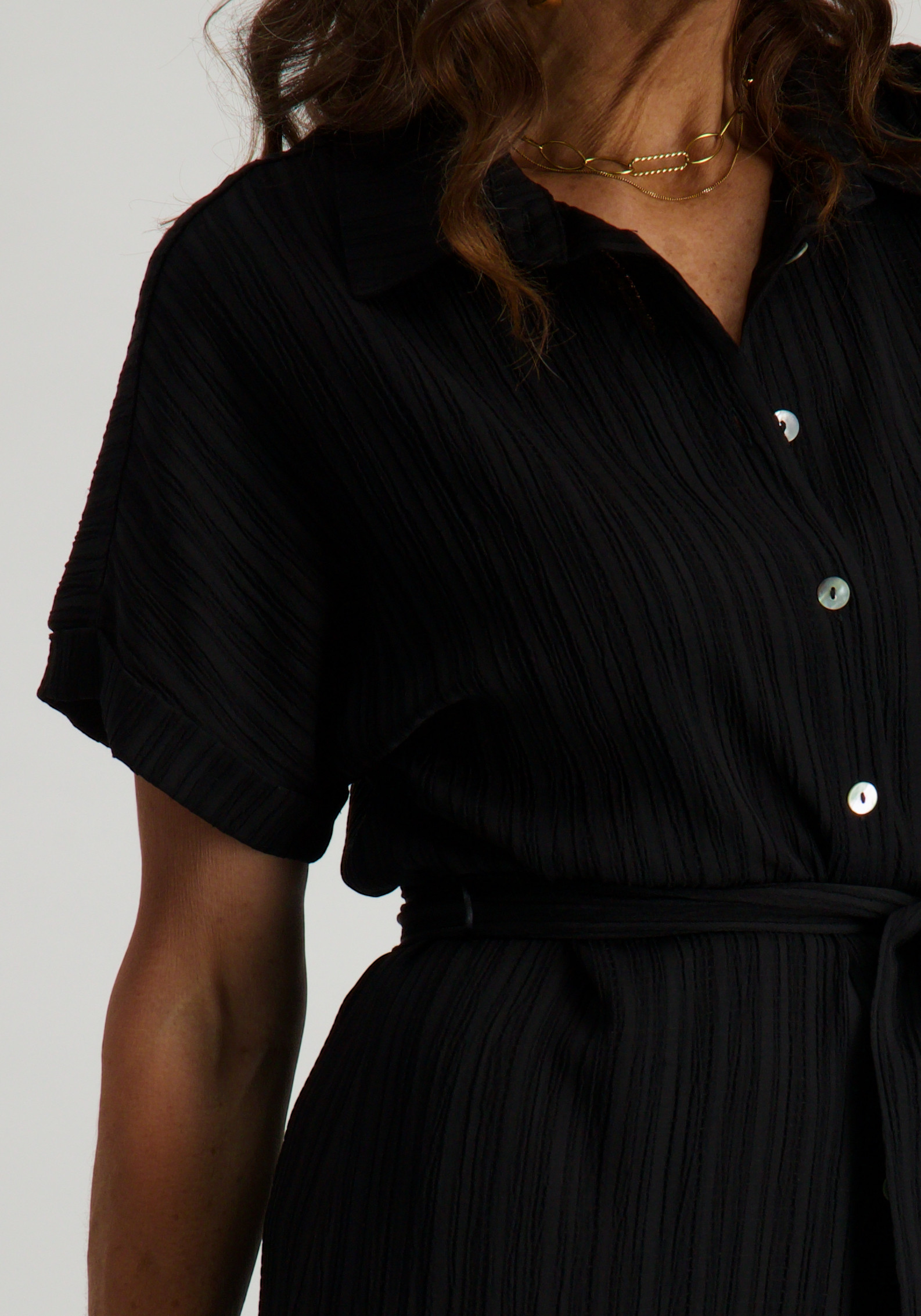 Tramontana Jurk Crinkled S01-16-501 Zwart