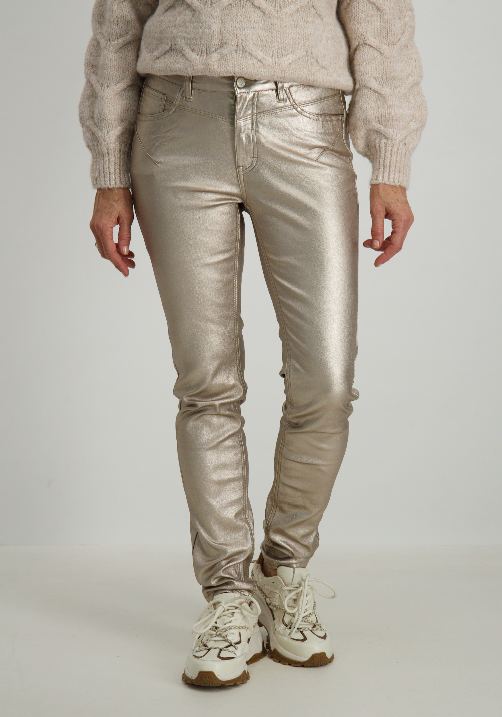Geisha Jeans coated 41813-10 Goud