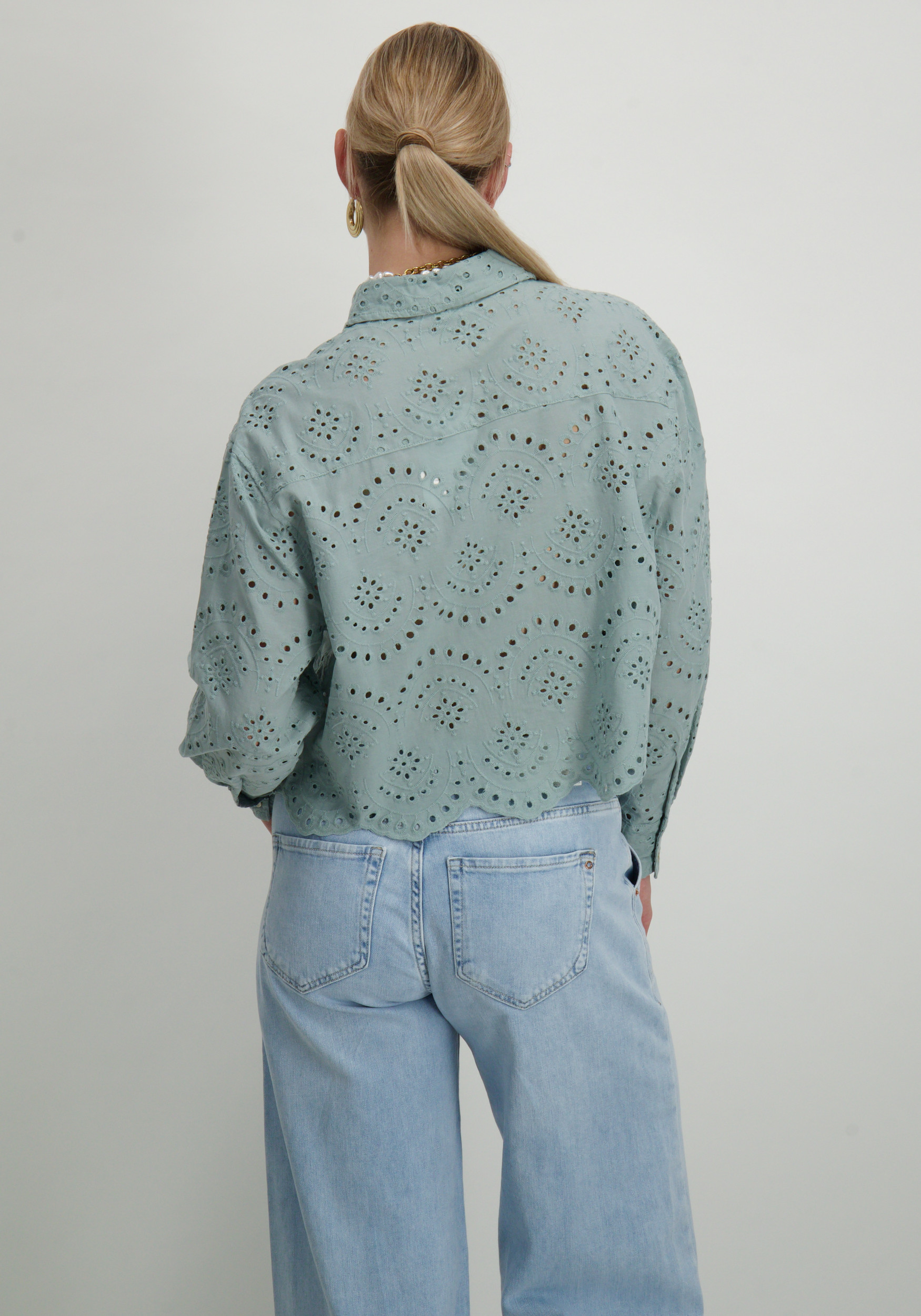 Only Blouse Valais 15269568 Midden groen