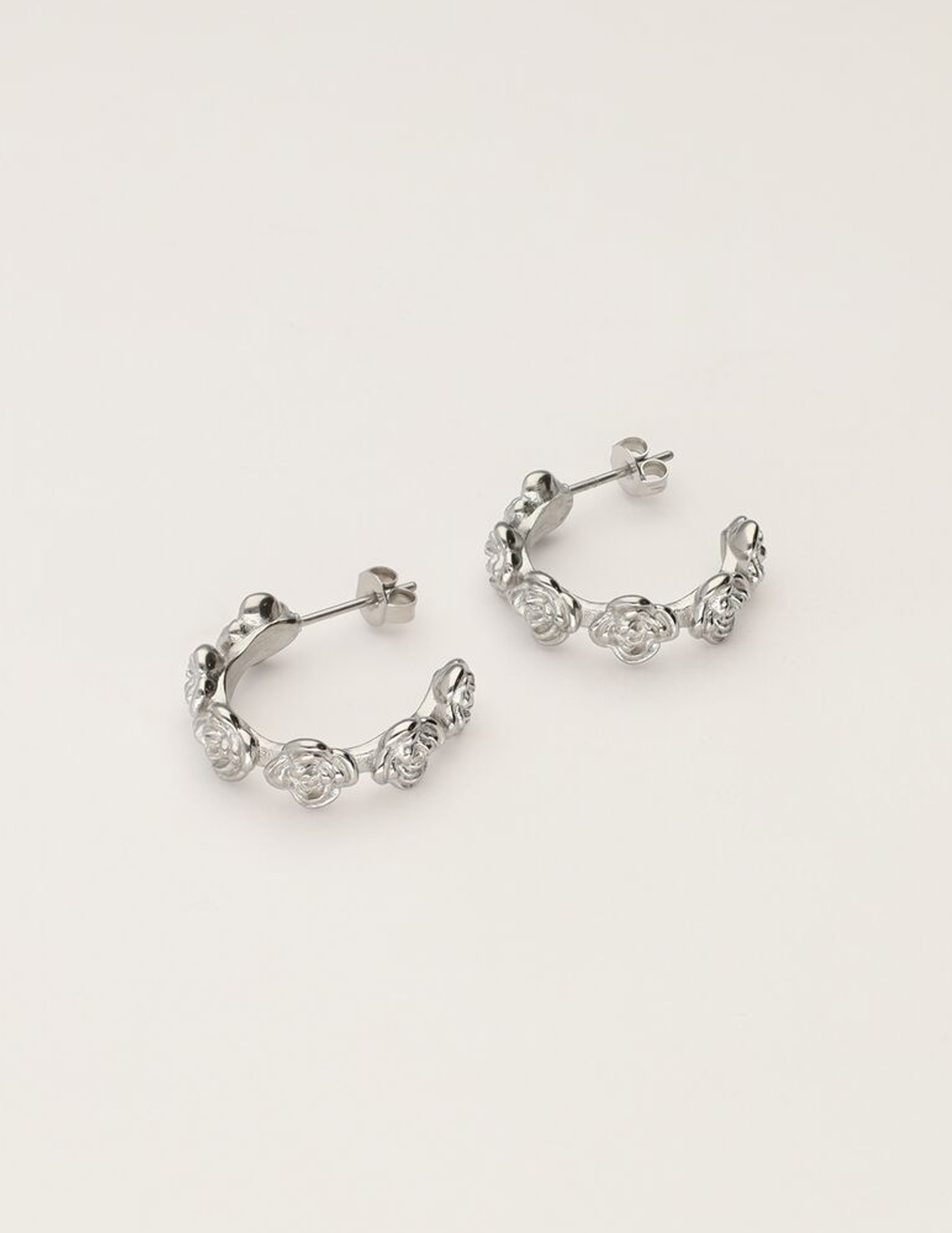 My Jewellery Vintage oorringen met rozen MJ11266 Zilver