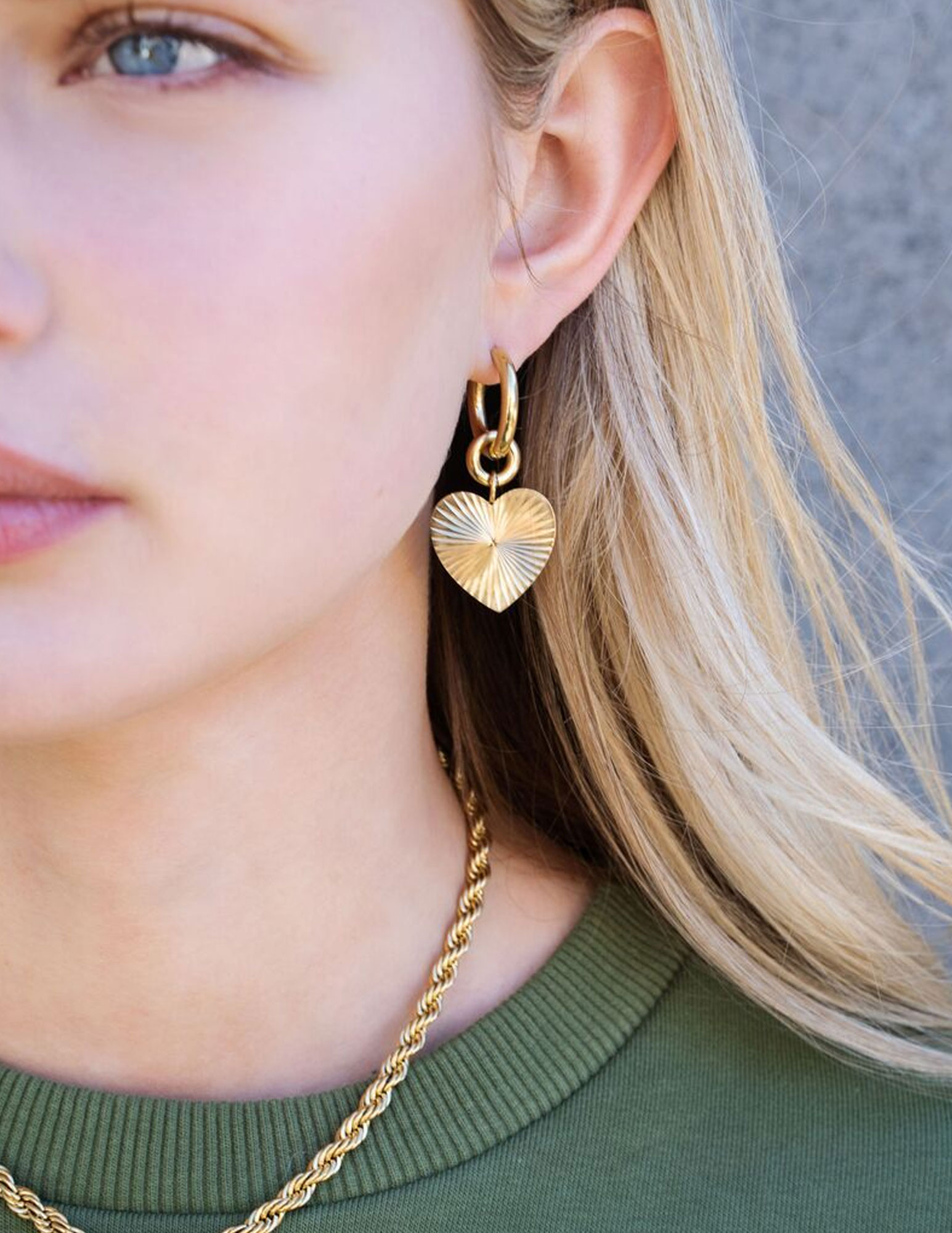 My Jewellery Oorringen met hart MJ07954 Goud