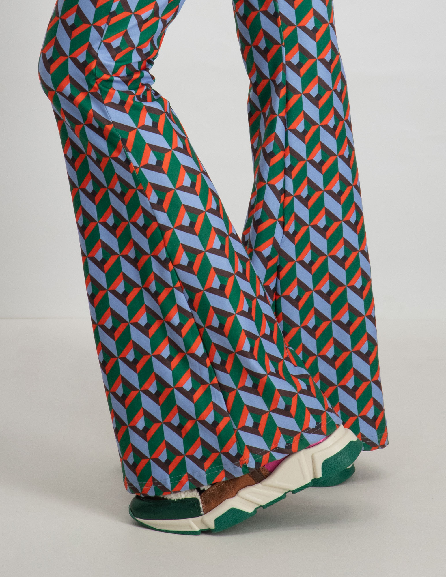 Colourful Rebel Flared broek Graphic WP115029 Multi