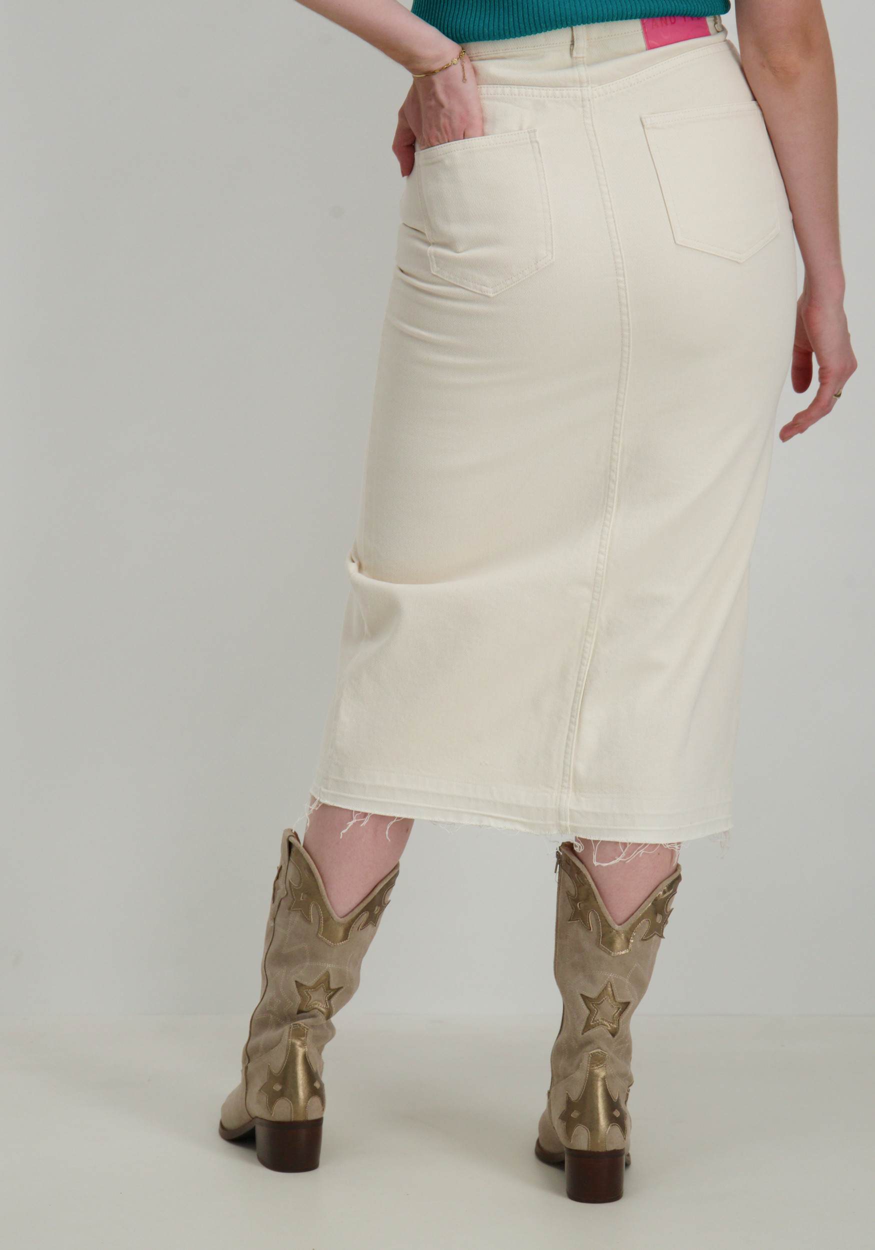 Harper & Yve Denim rok Yve HS24X002 Wolwit-ecru