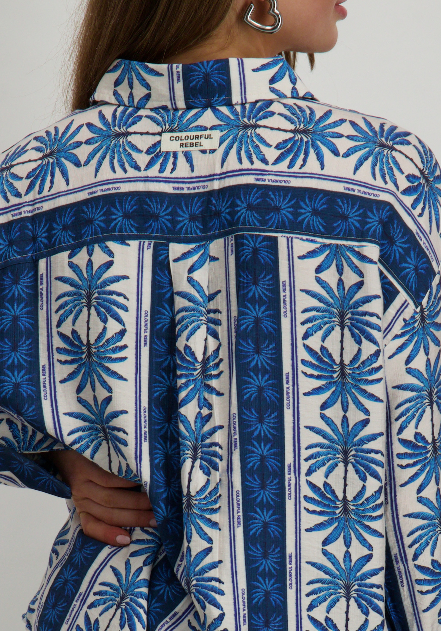 Colourful Rebel Blouse vicky palm WB116941 Blauw