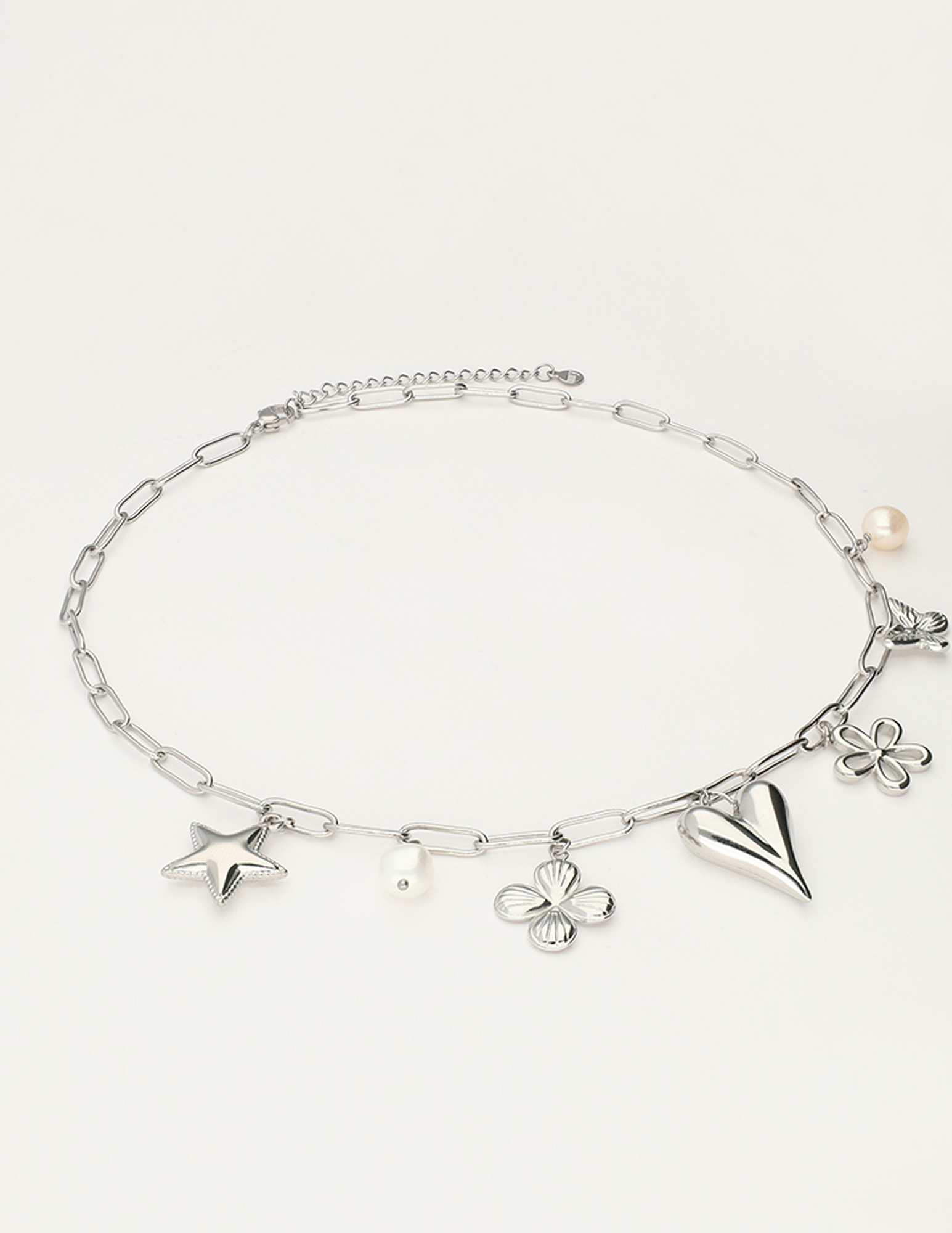 My Jewellery Schakelketting met bedels MJ11319 Zilver