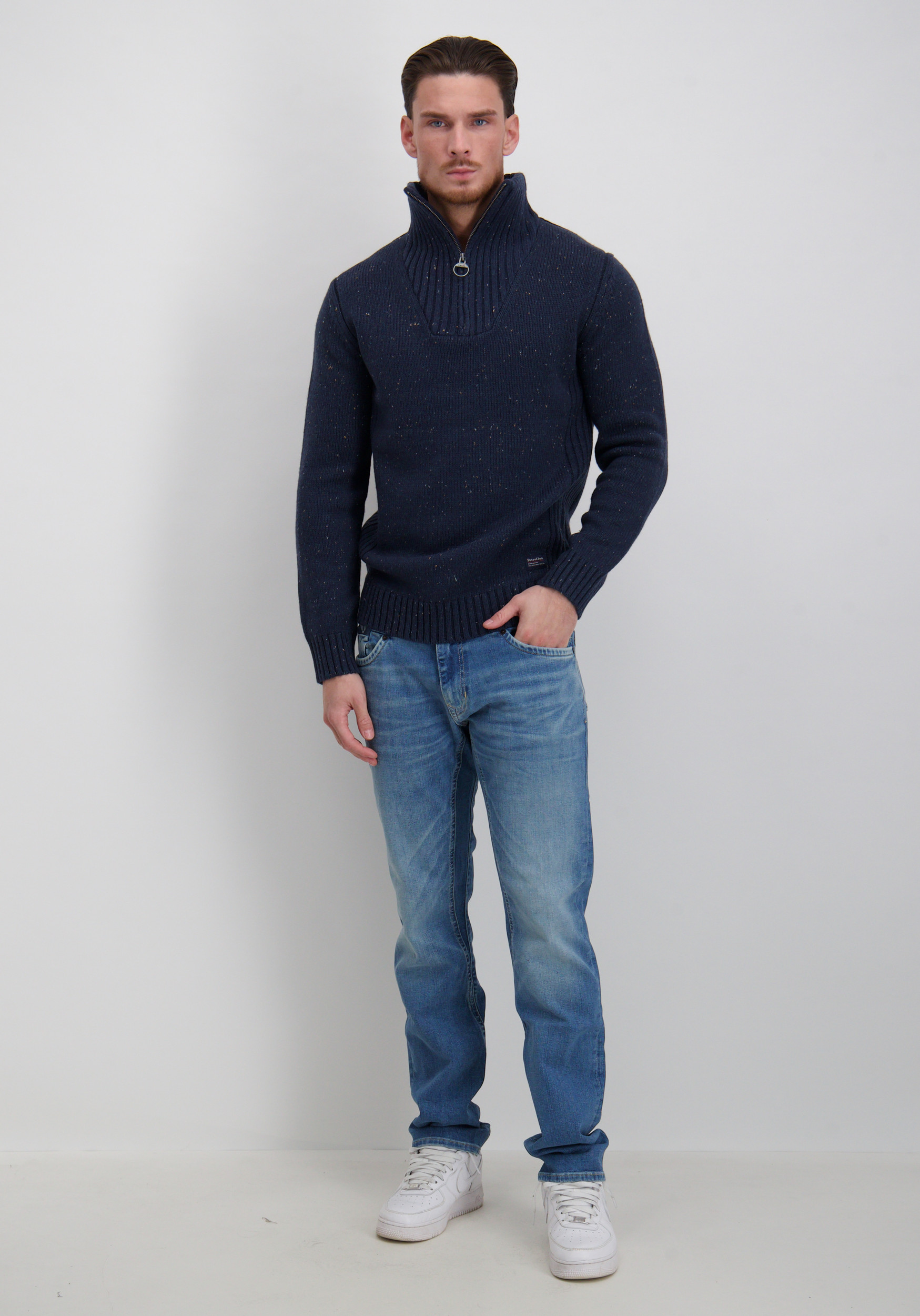 Petrol Trui M-3050-KWC258 Donker blauw