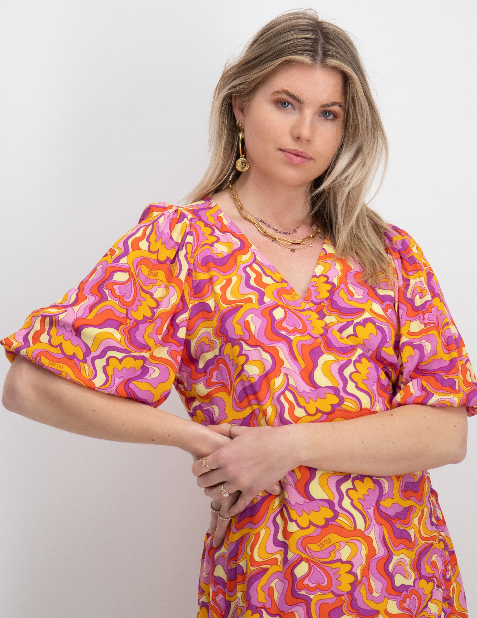 Harper & Yve Korte jurk Romee SS23J913 Multi