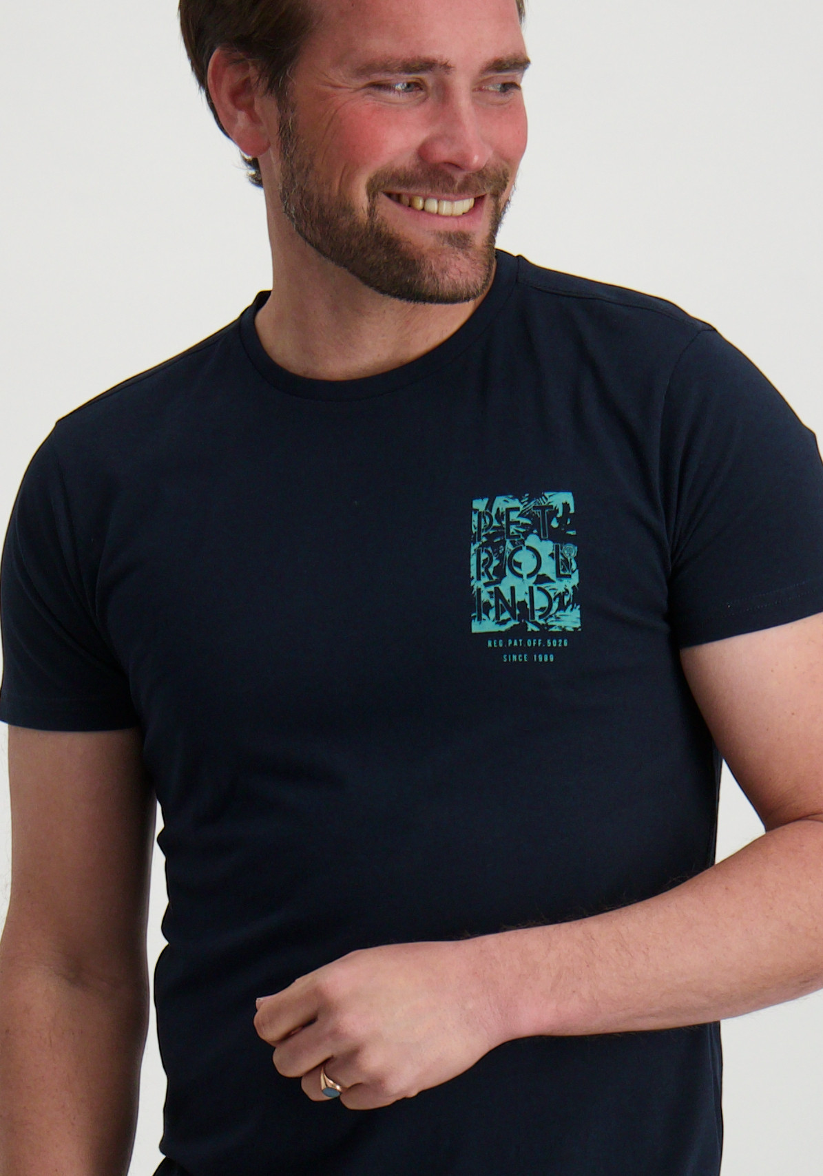 Petrol Classic t-shirt M-1050-TSR115 Donker blauw