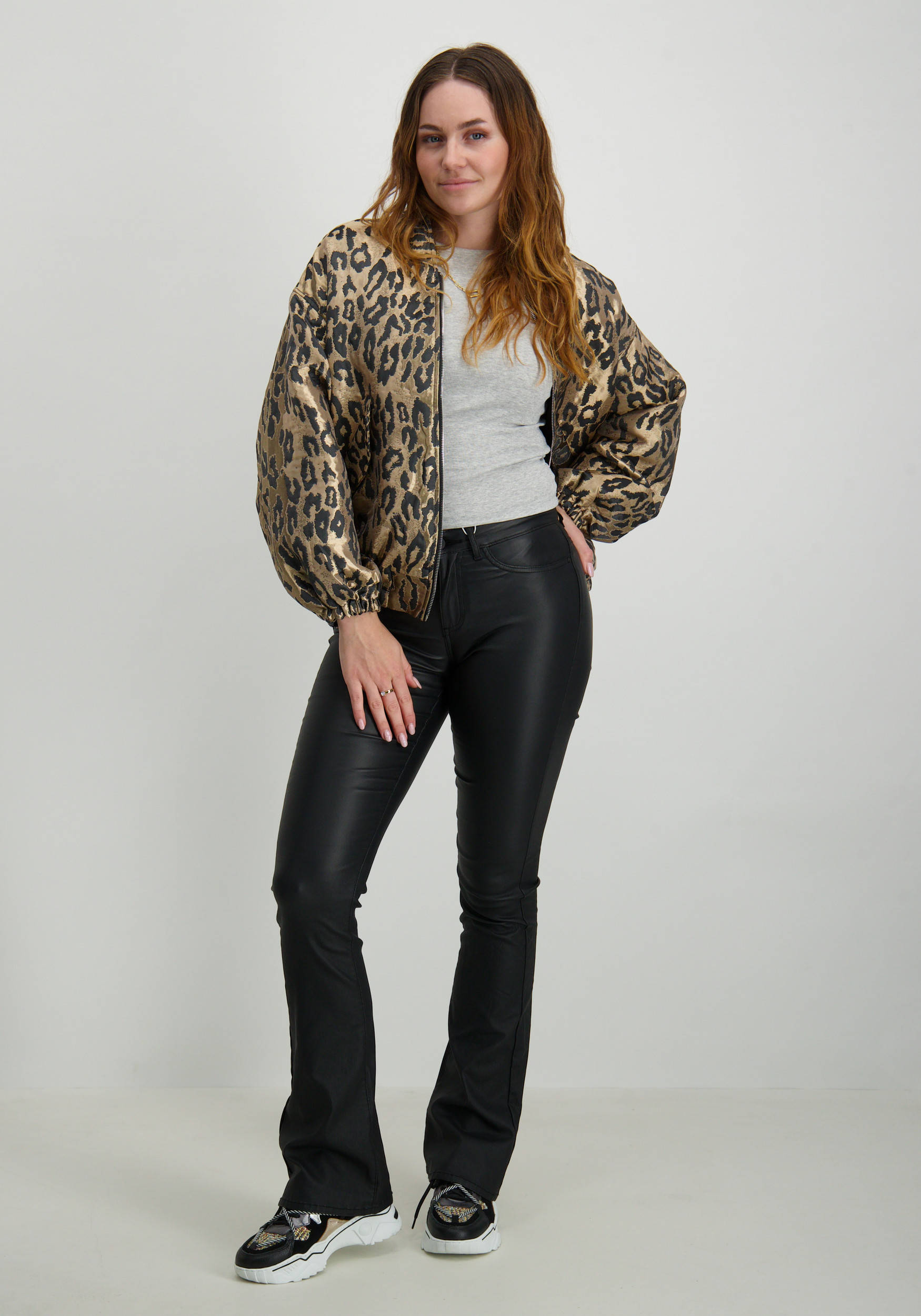 Only Flared broek Blush coated 15310473 Zwart