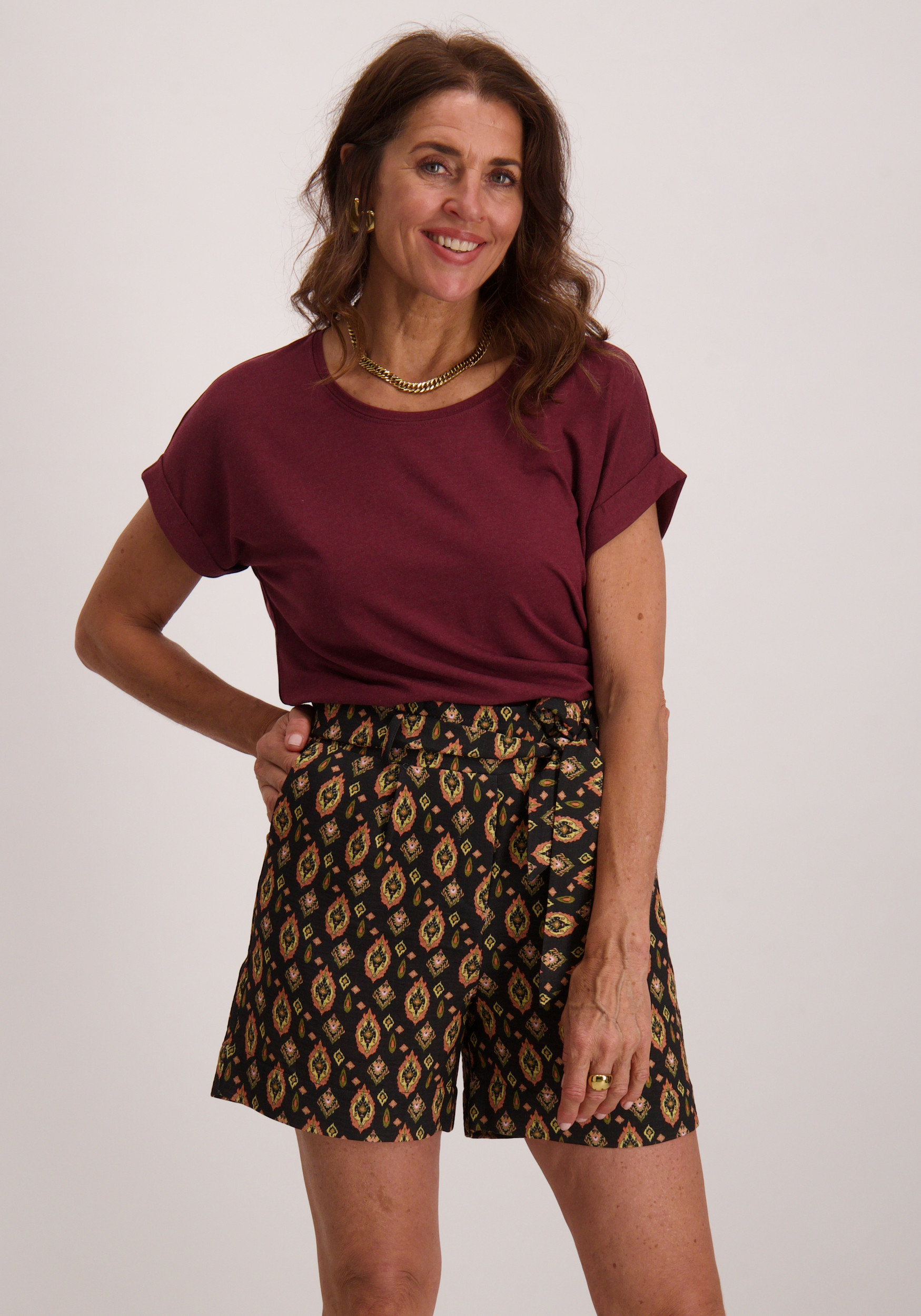 Only T-shirt Moster 15106662 Bordeaux