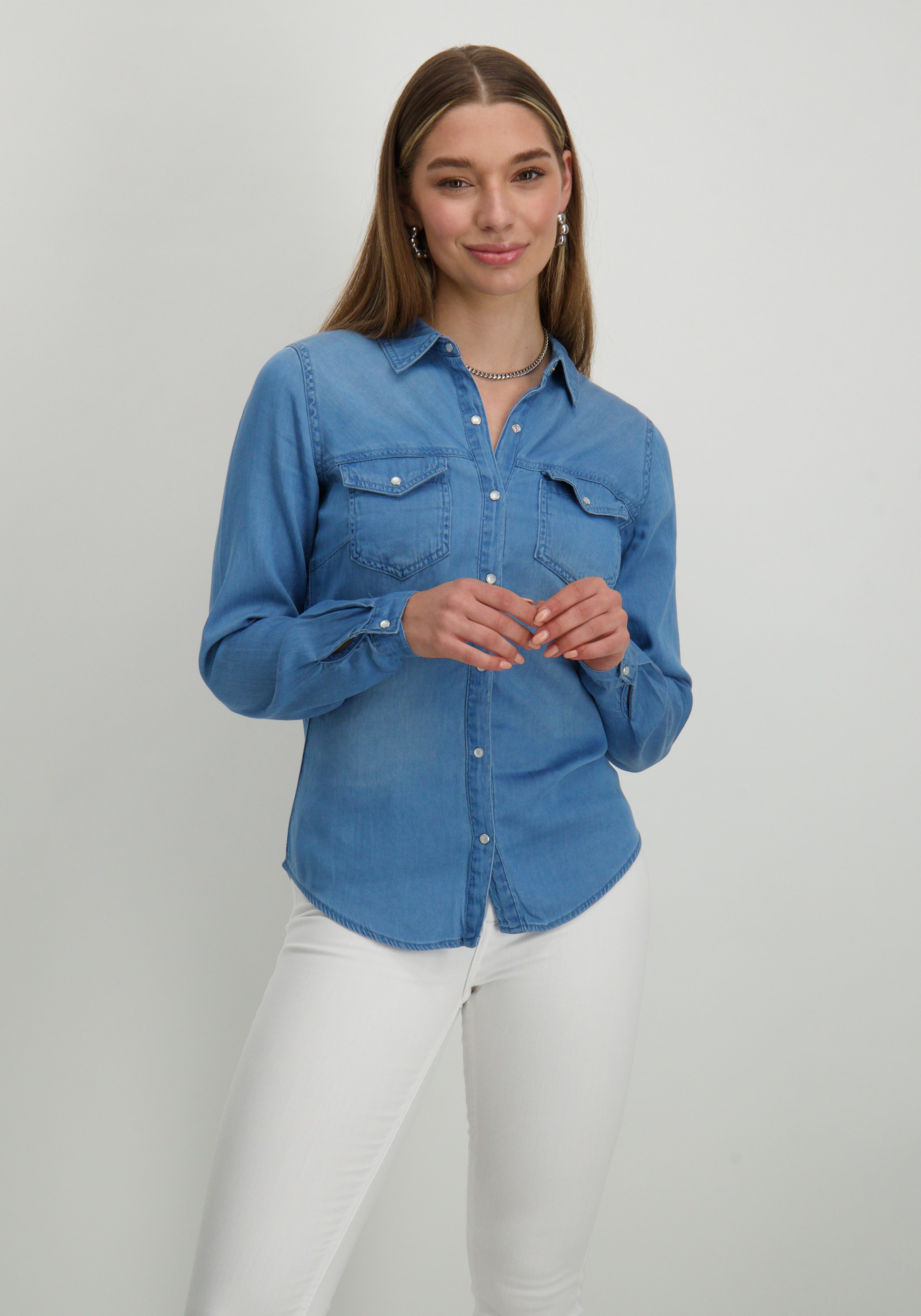 Vila Blouse Bista 14033008 Blauw