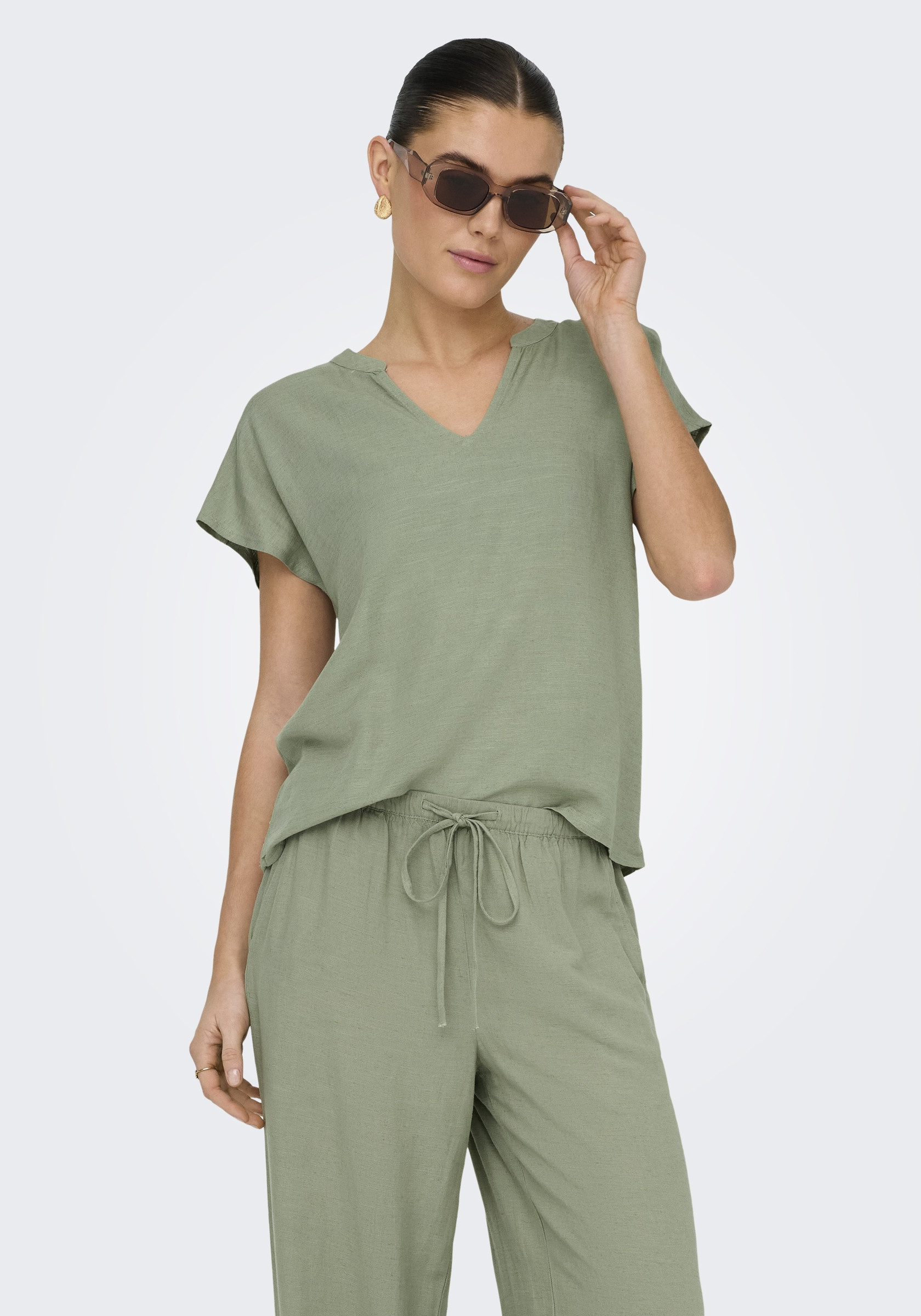 Jacqueline de jonge Blouse Caya lion 15346547 Licht groen