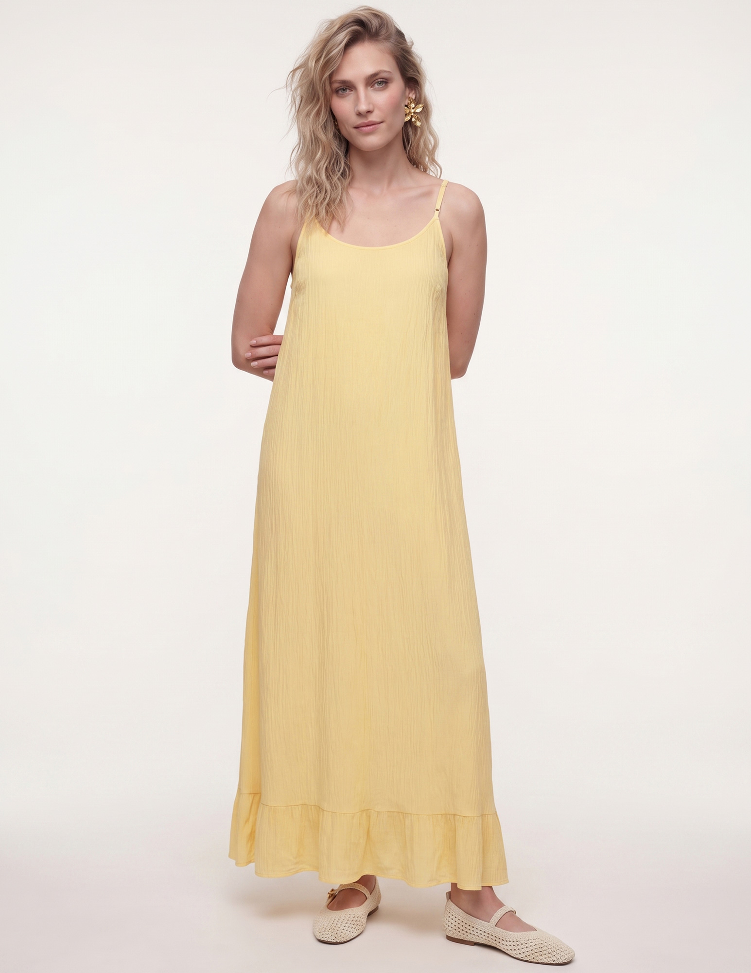 Tramontana Jurk Crinkled S01-20-501 F Geel
