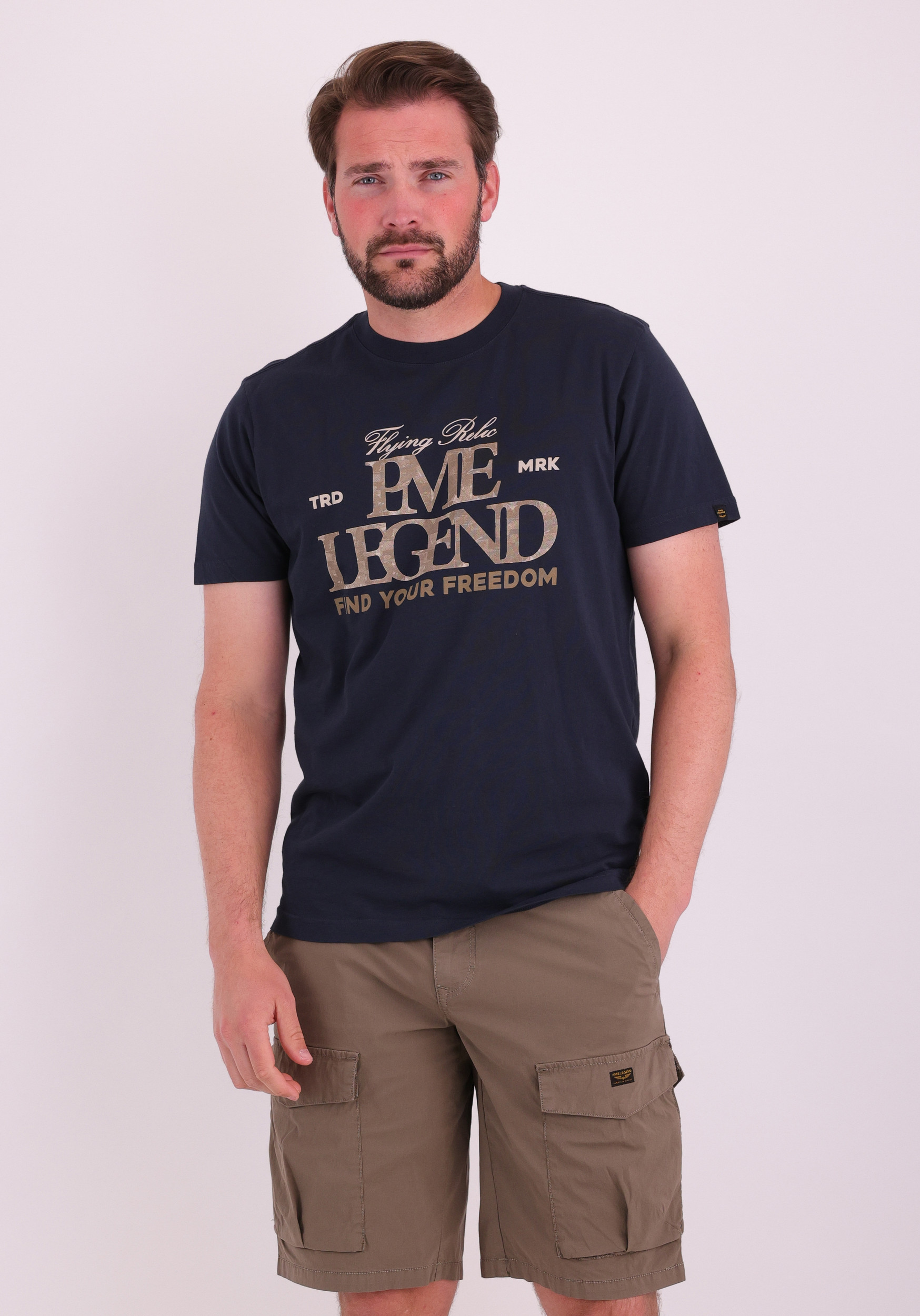 PME Legend T-shirt PTSS2604596 Donker blauw