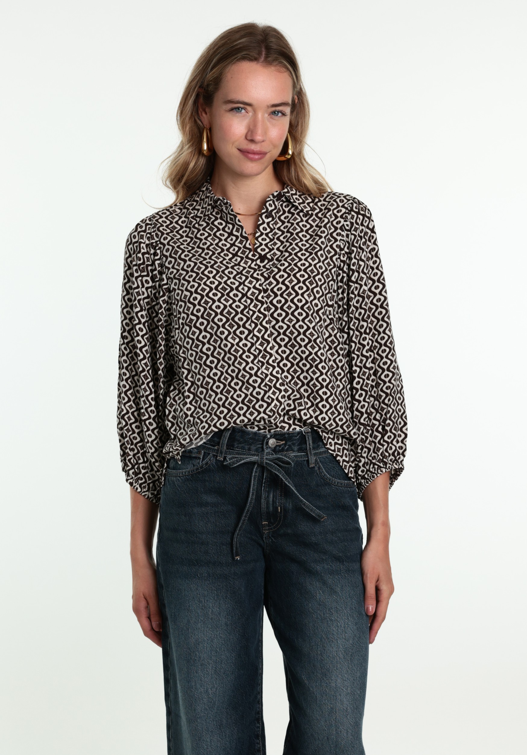 FREE|QUENT Blouse Adney 211376 Donker bruin