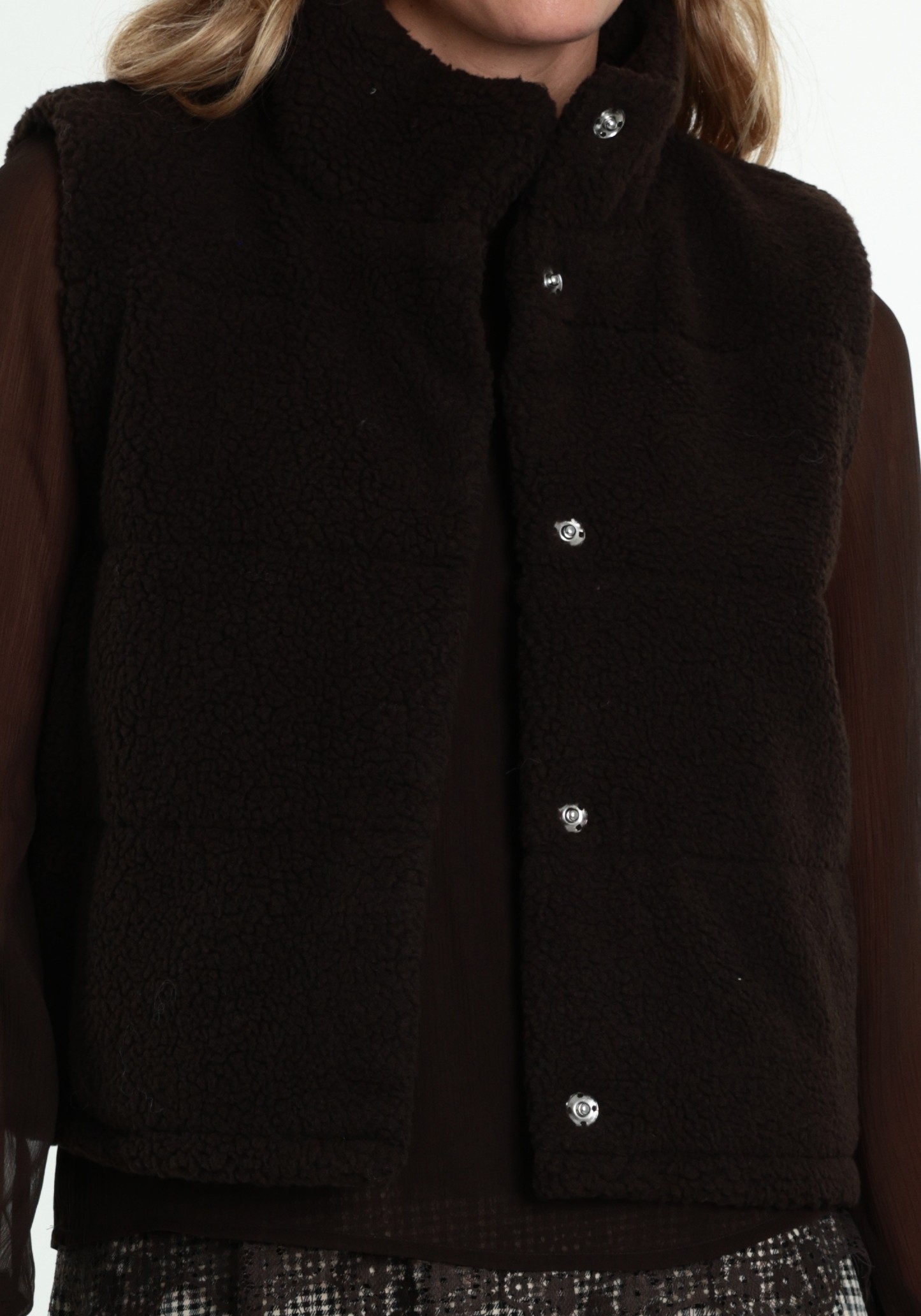 ONLY Bodywarmer Sandra teddy 15320630 Bruin