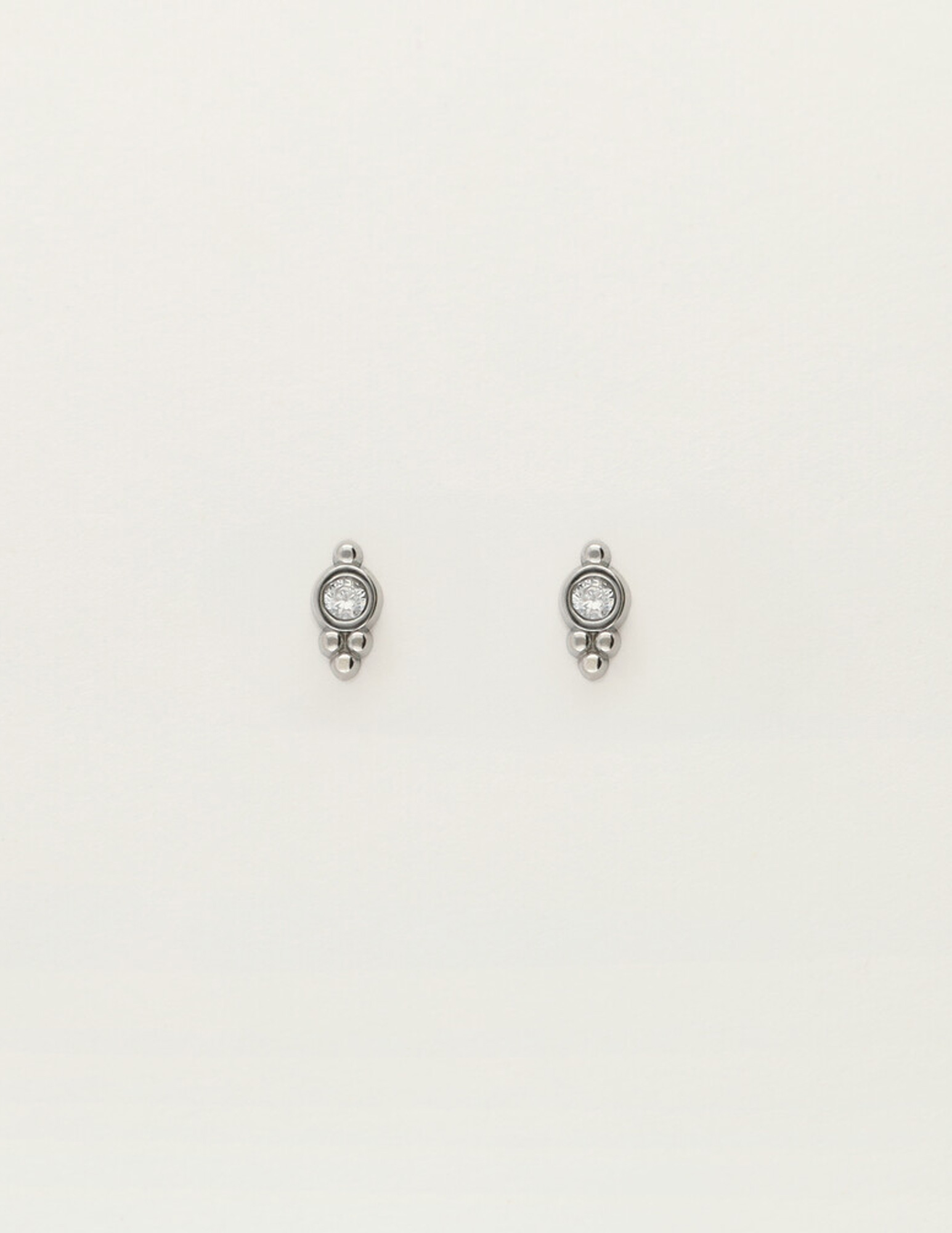 My Jewellery Studs rond met strass MJ12105 Zilver