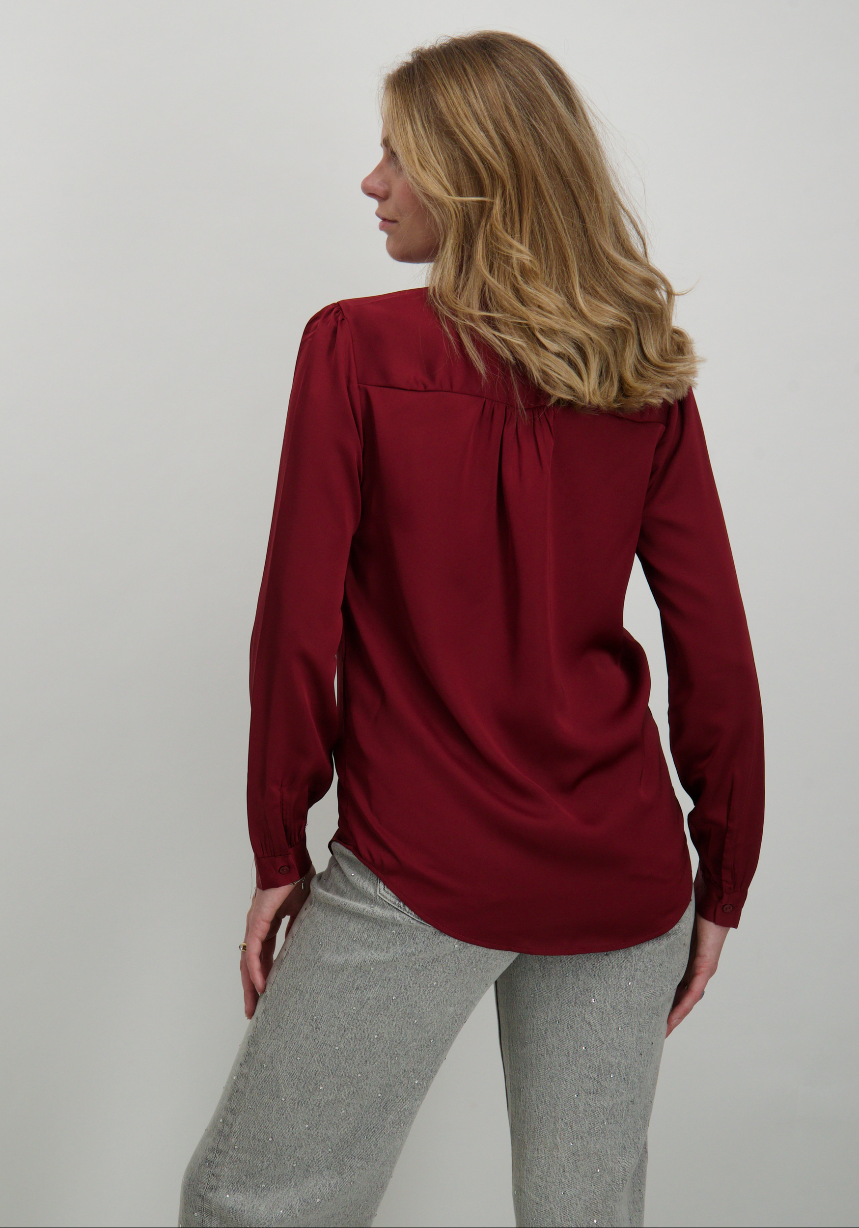 Vila Blouse Ellette Satin 14063320 Bordeaux