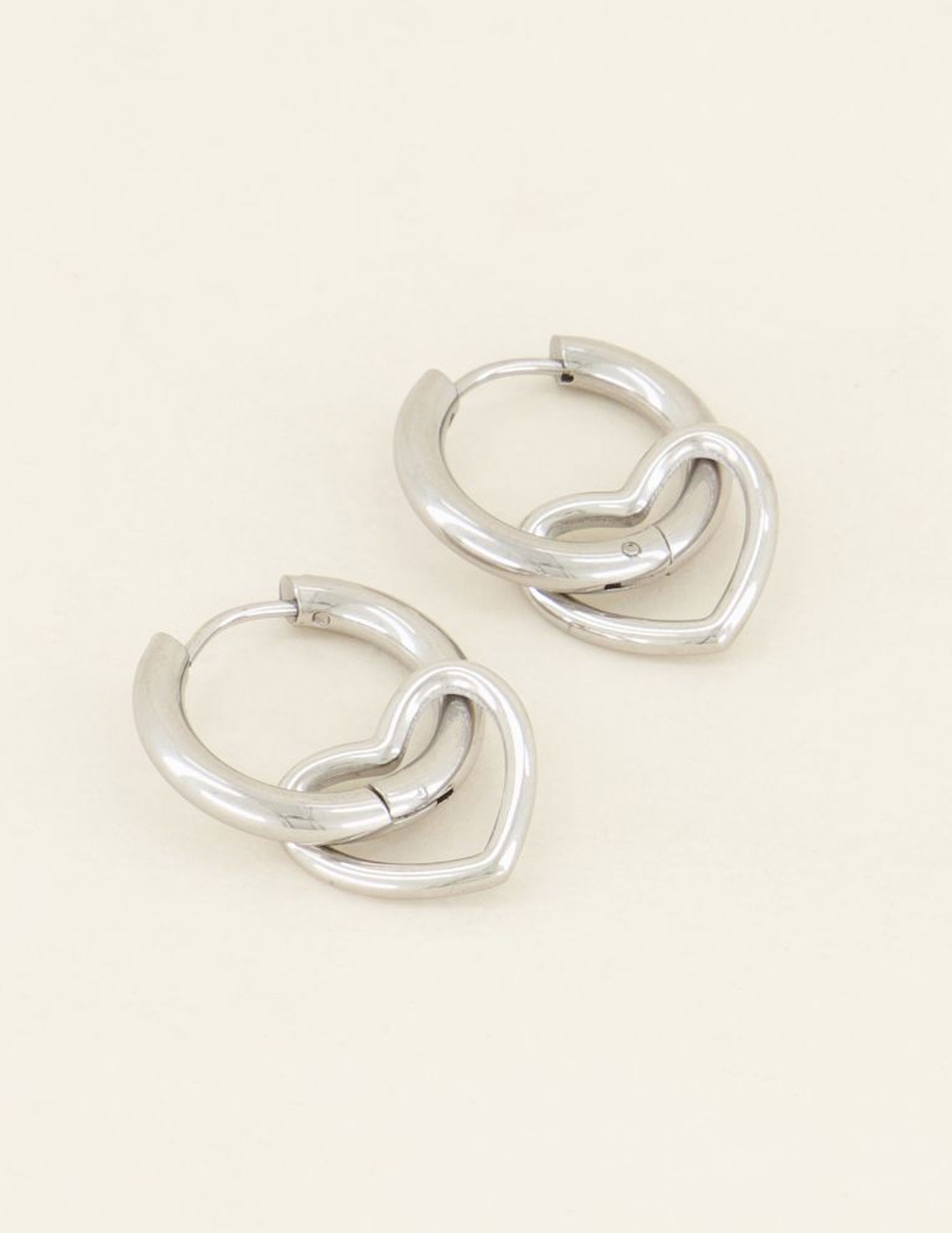 My Jewellery Oorbellen met hart MJ04133 Zilver