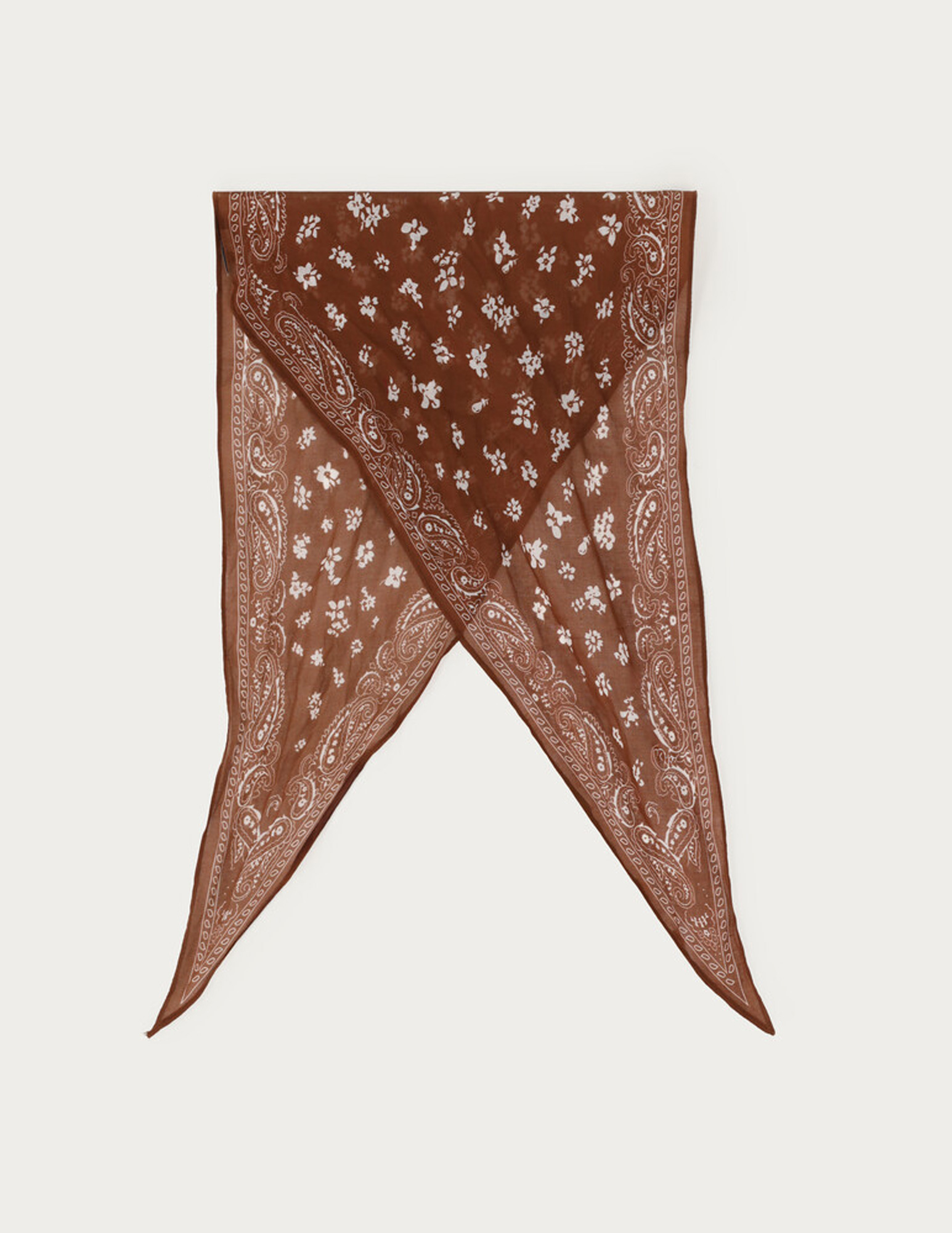 My Jewellery Bruine sjaal met bandana print MJ14510 Bruin