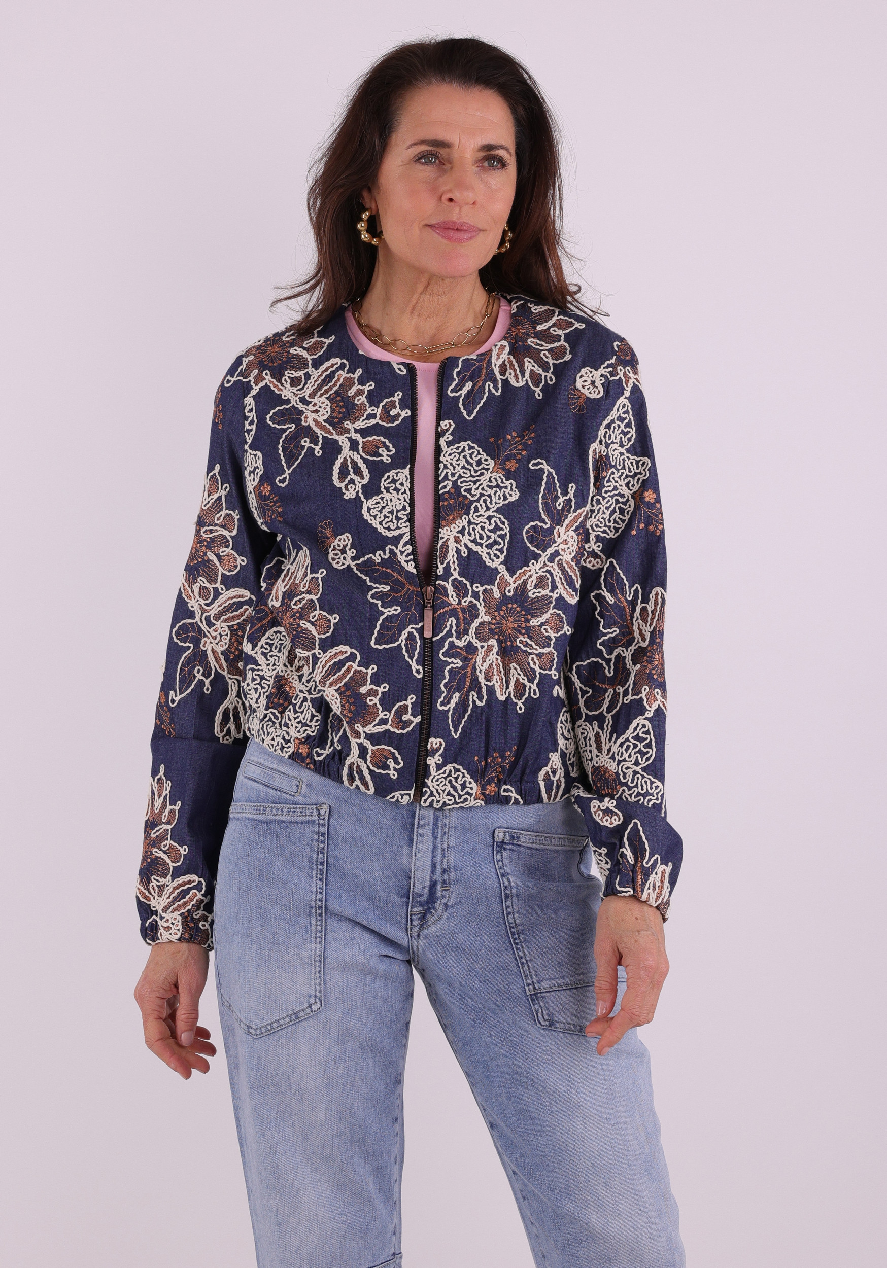 Geisha Bomberjacket 65123-20 Raf blauw