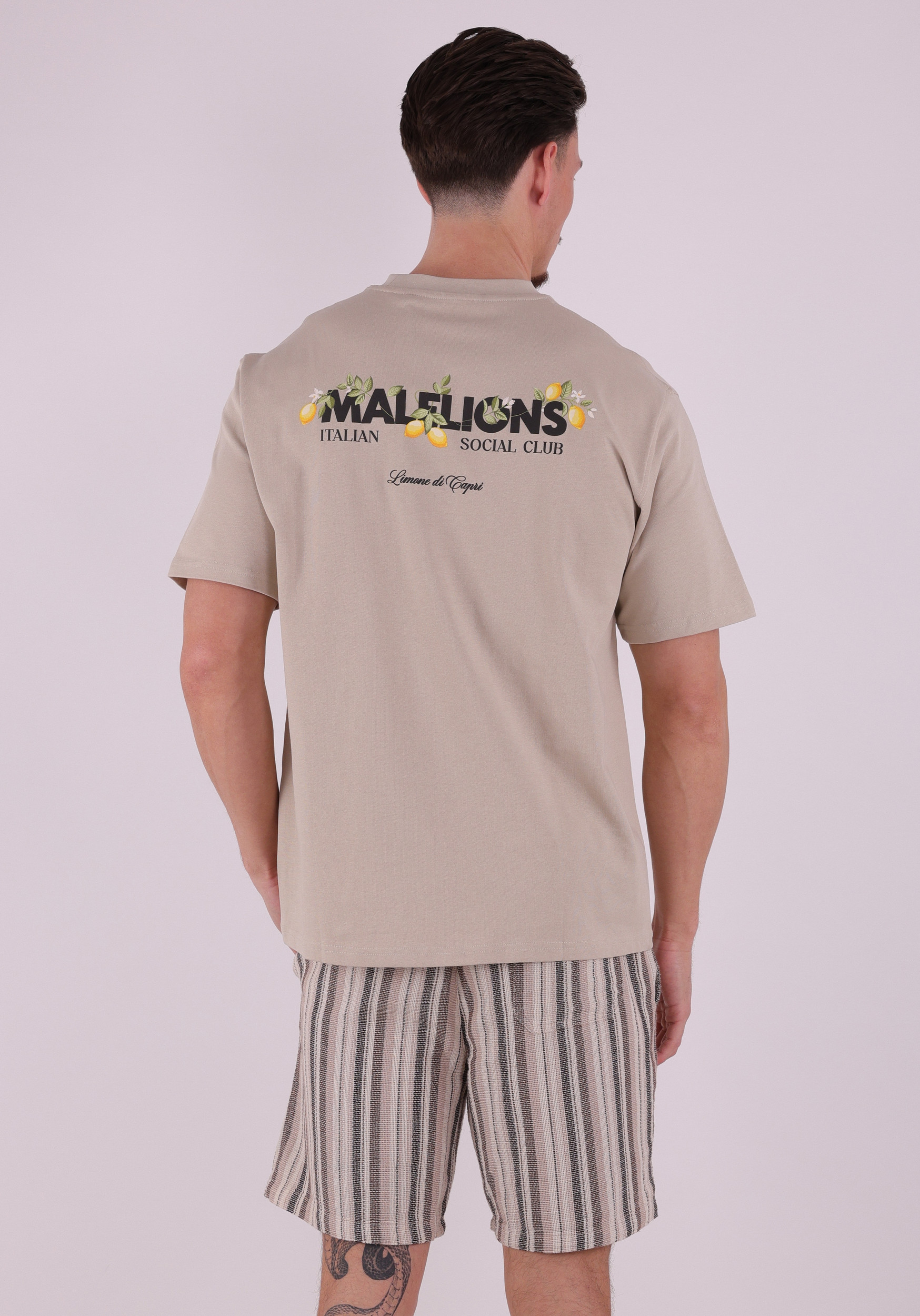 Malelions T-shirt Limone di capri MMC30026031 Taupe