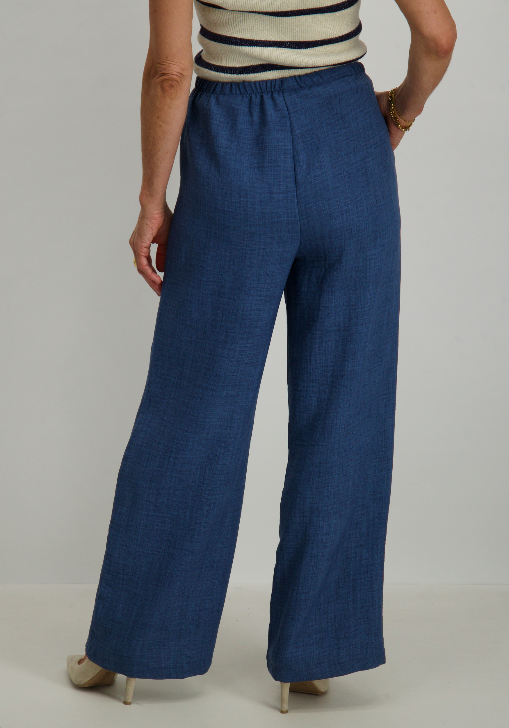 Vero moda Broek Melaney 10316385 Donker blauw