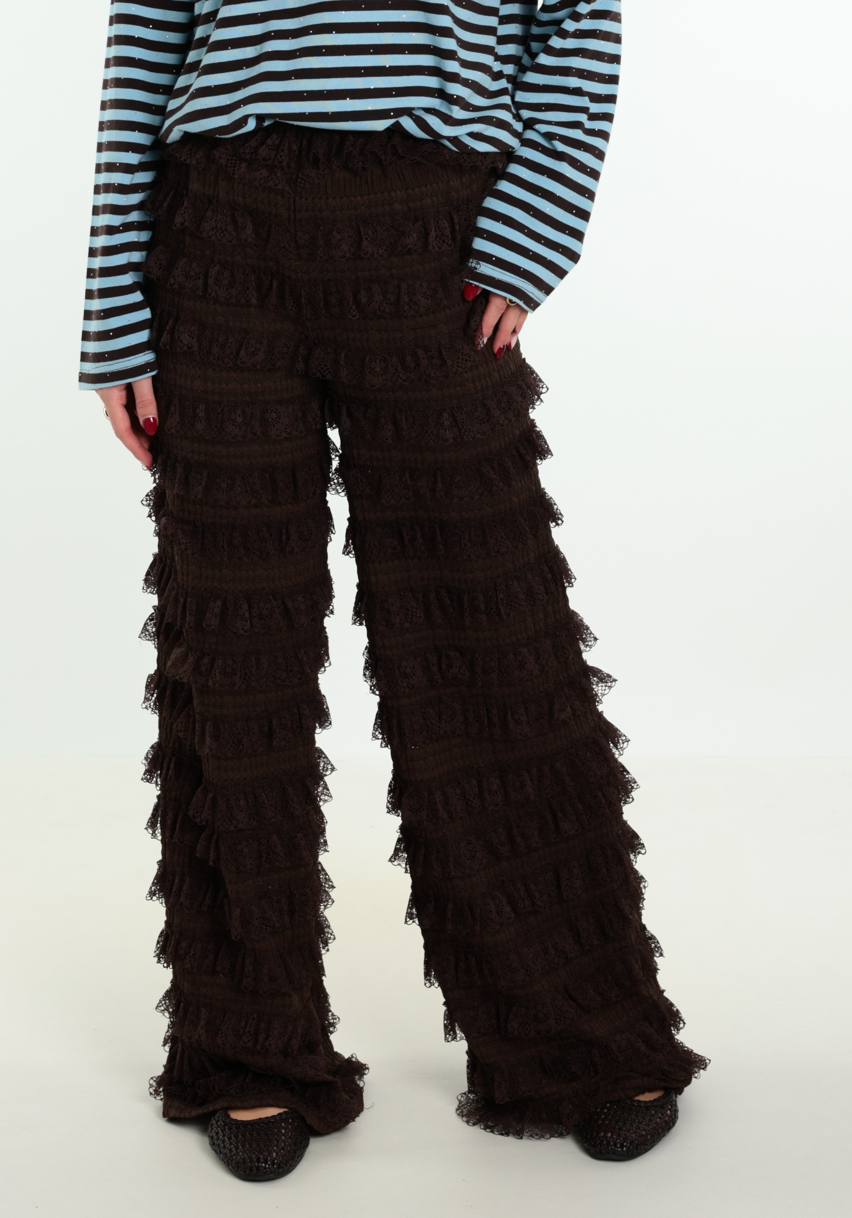 Harper & Yve Broek Lo AW6P107 Donker bruin