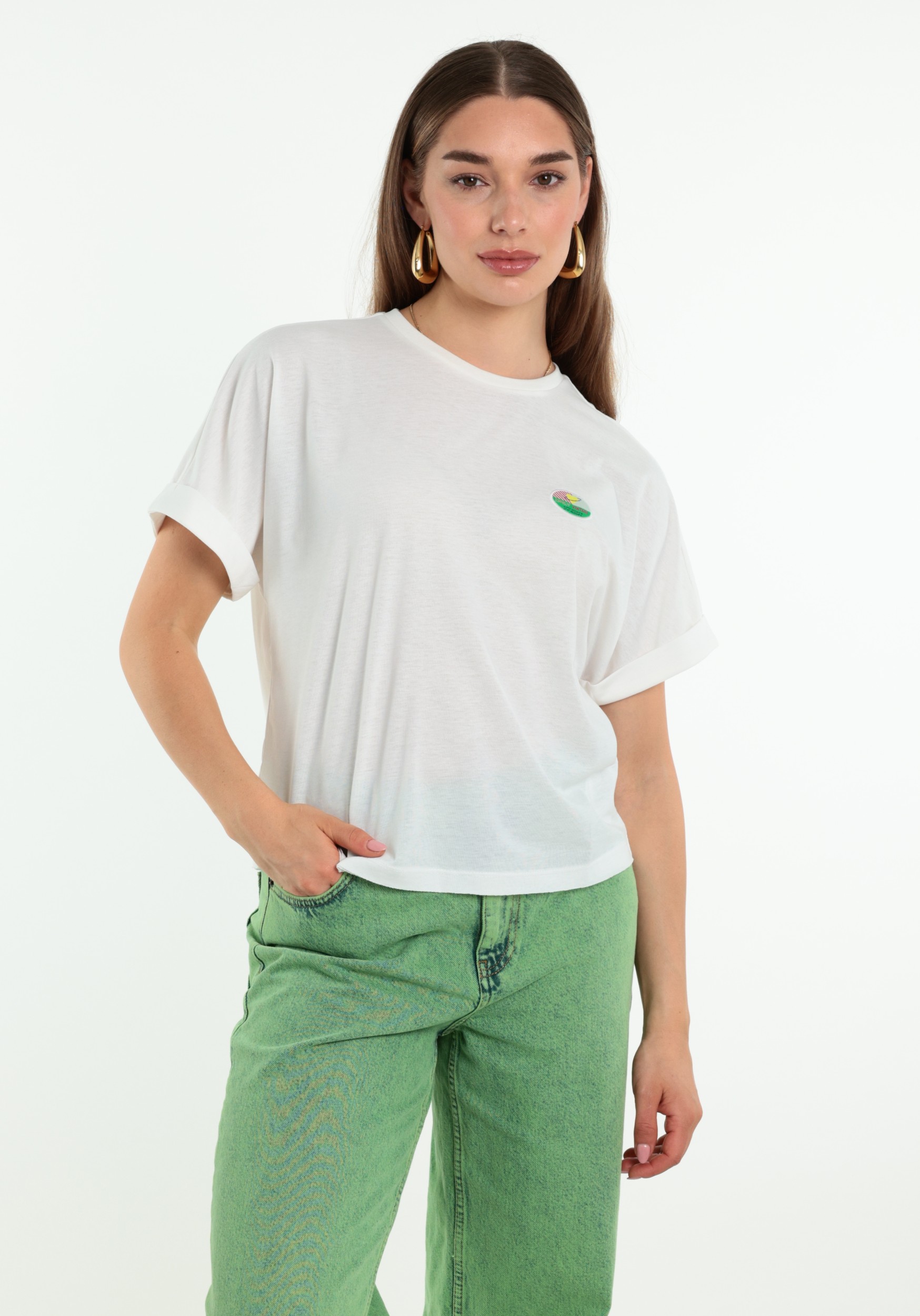 ONLY T-shirt Minna 15378313 Wit