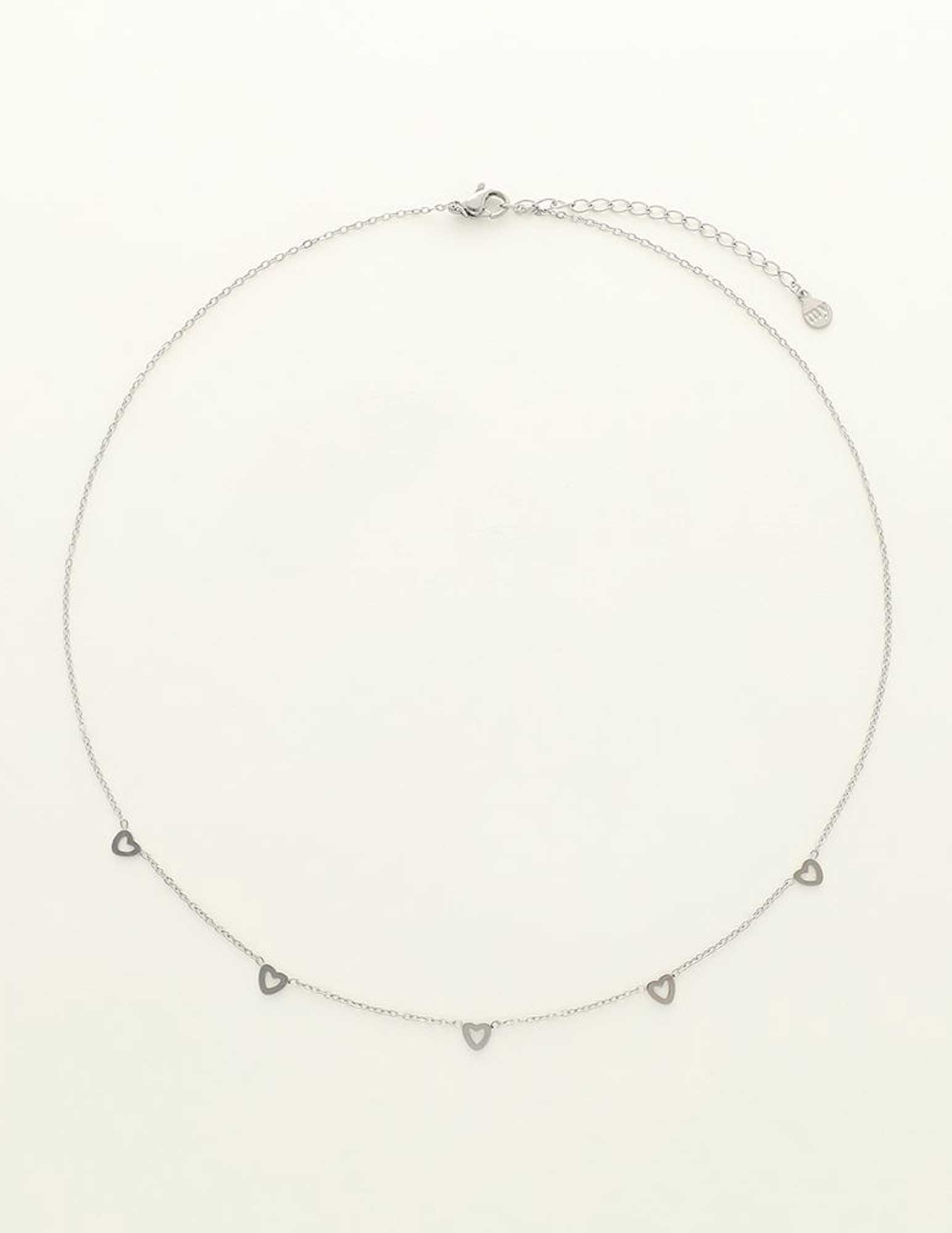 My Jewellery Ketting met kleine hartjes MJ09230 Zilver