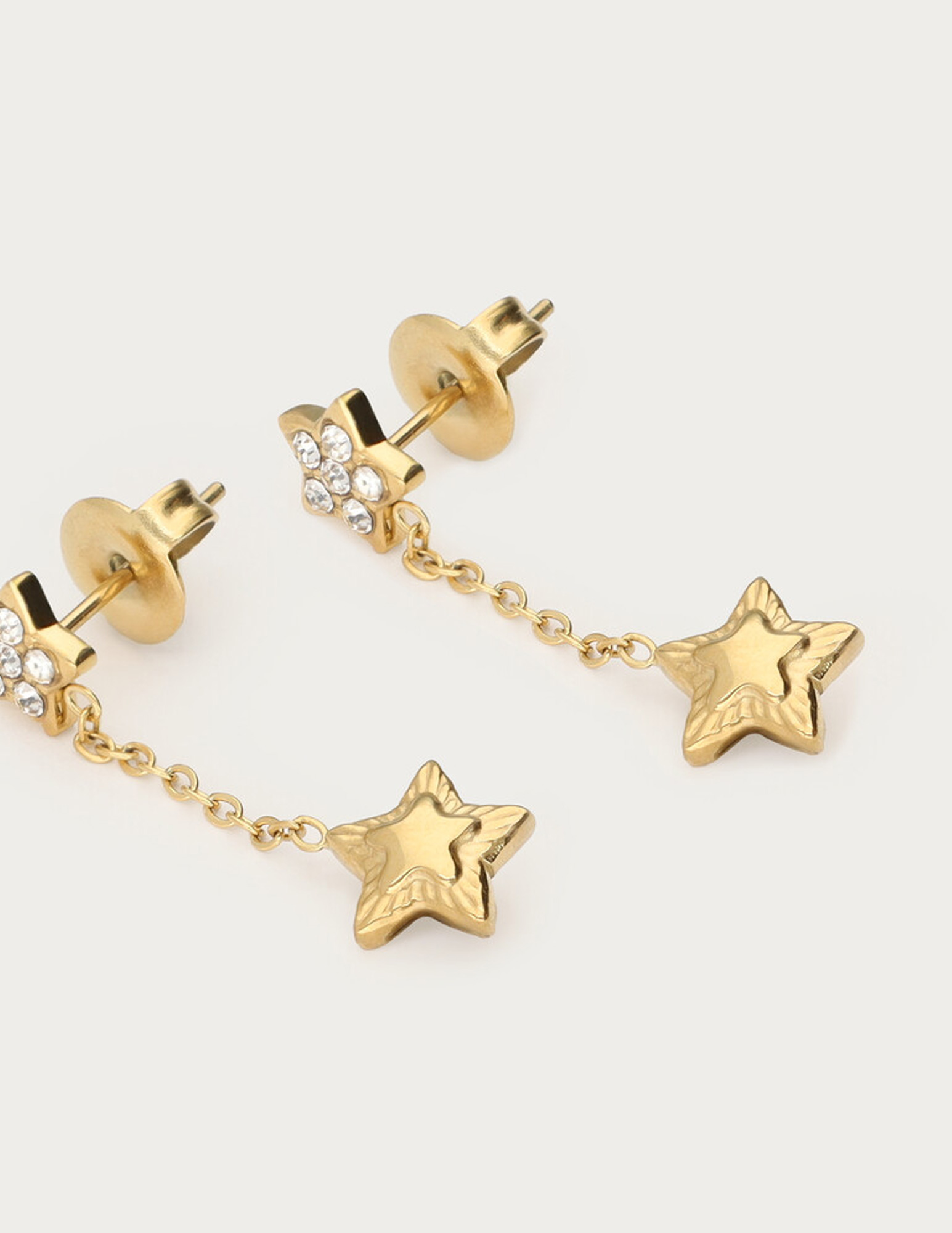 My Jewellery Oorhangers met dubbele ster MJ14778 Goud