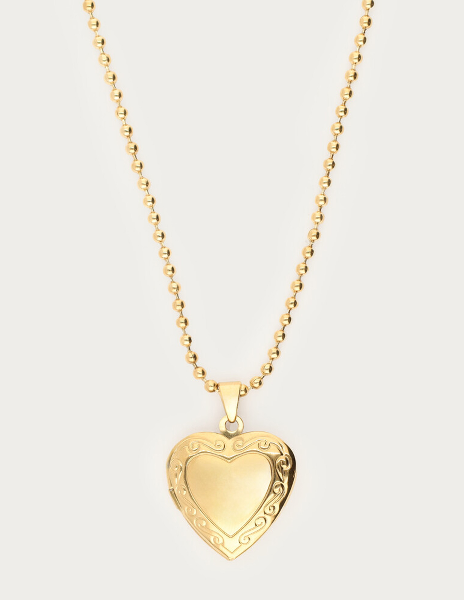 My Jewellery Mystic lange ketting met medaillon hart MJ14277 Goud