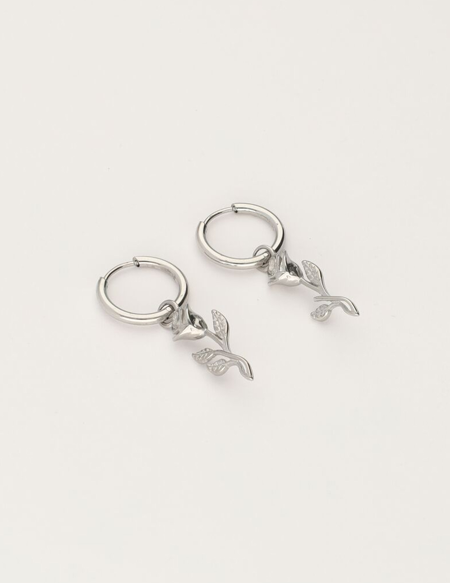 My Jewellery Vintage oorringen met roos MJ11507 Zilver